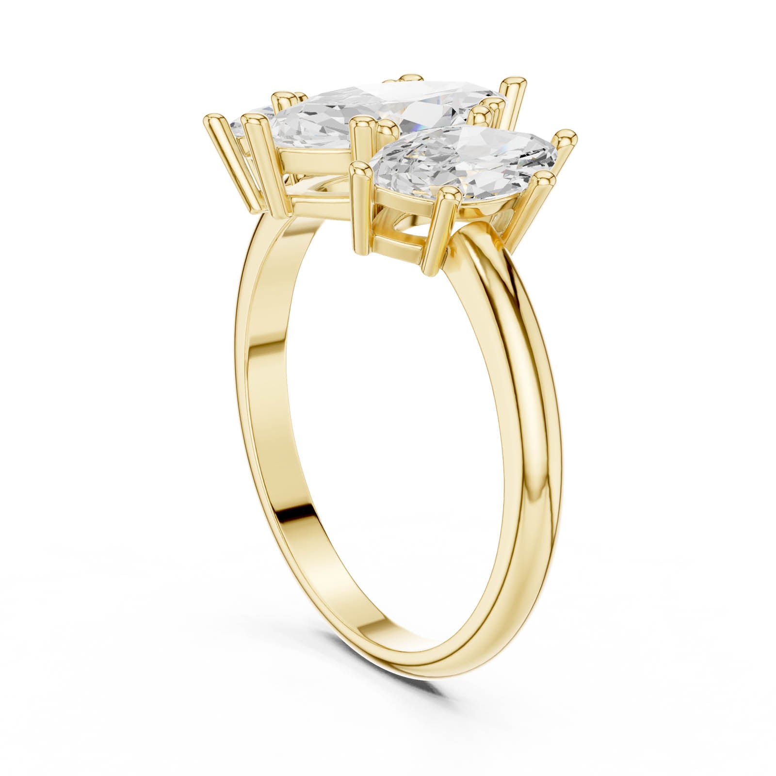 2.60 Ct. Marquise Diamond Three-Stone Ring with Matching Side Stones (DDLR-1106) 12