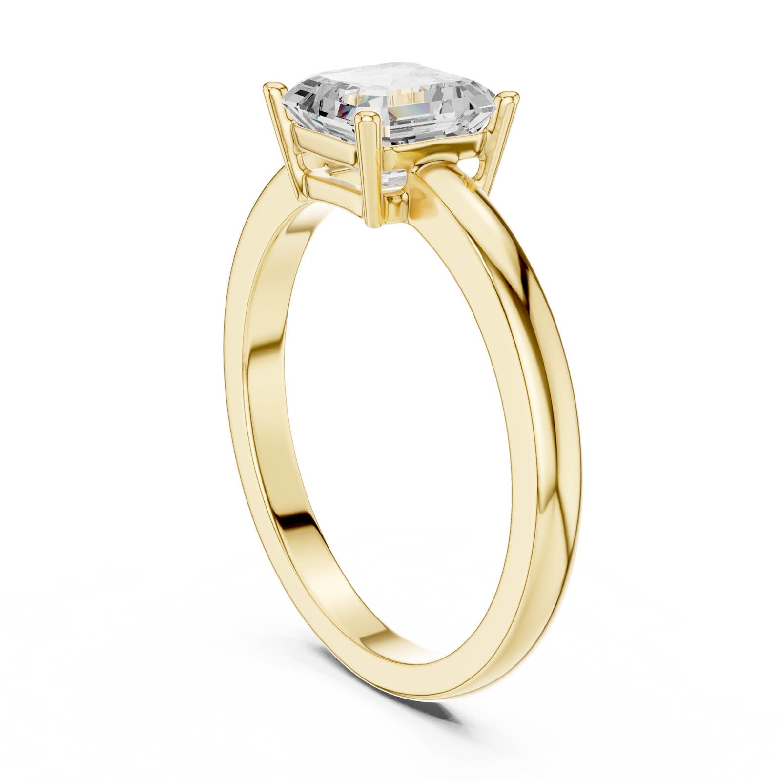 .80 Ct. Asscher Cut Diamond Solitaire Ring with Four-Prong Setting (DDLR-1108) 12