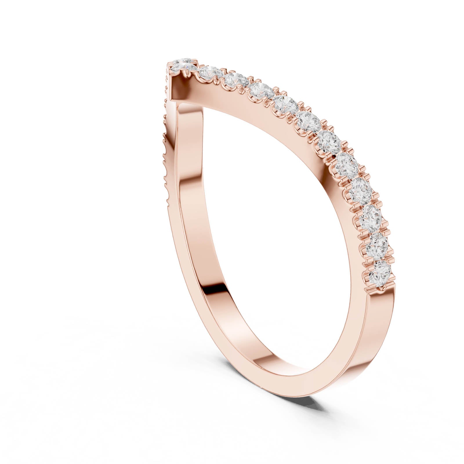 .28 Ct. Chevron Diamond Half Eternity Ring (DDLR-1117)