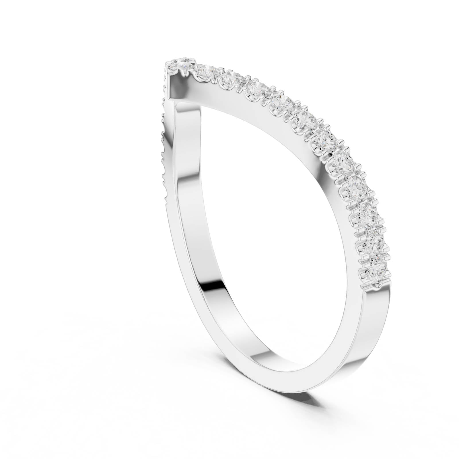 .28 Ct. Chevron Diamond Half Eternity Ring (DDLR-1117) 11