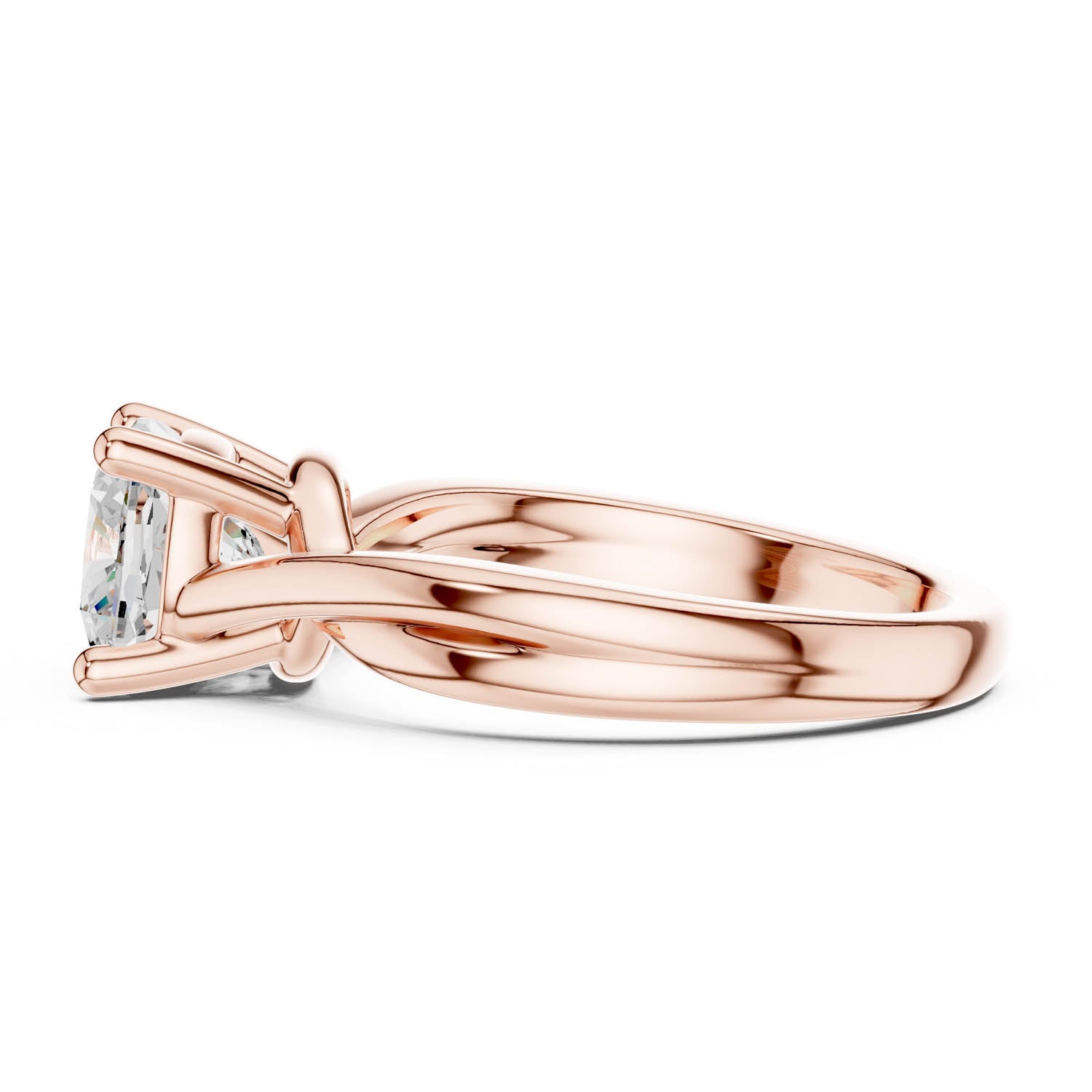 2.00 Ct. Cushion Cut Diamond Twist Engagement Ring (DDLR-112 - R00705-CU) 5