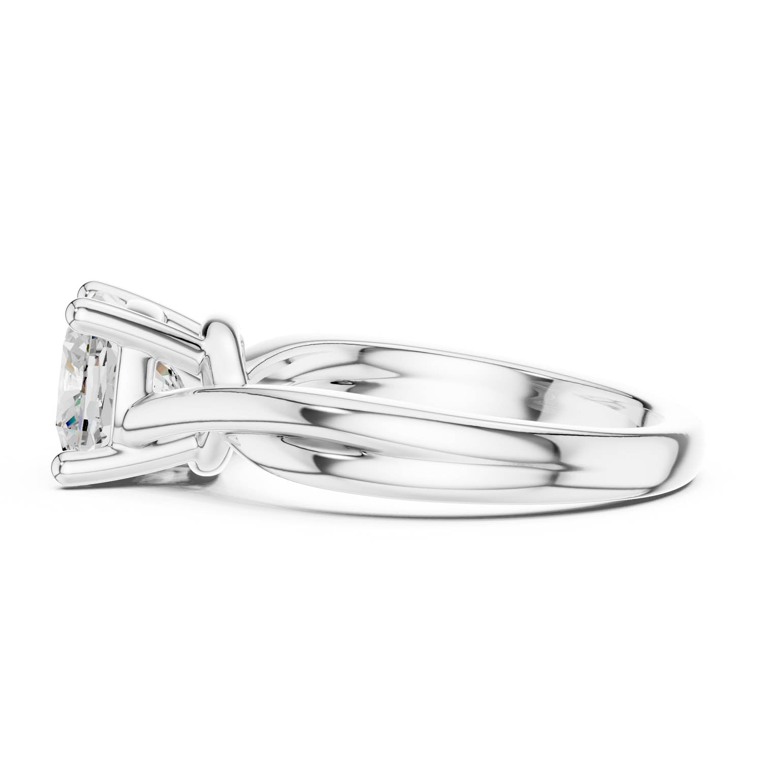 2.00 Ct. Cushion Cut Diamond Twist Engagement Ring (DDLR-112 - R00705-CU) 6