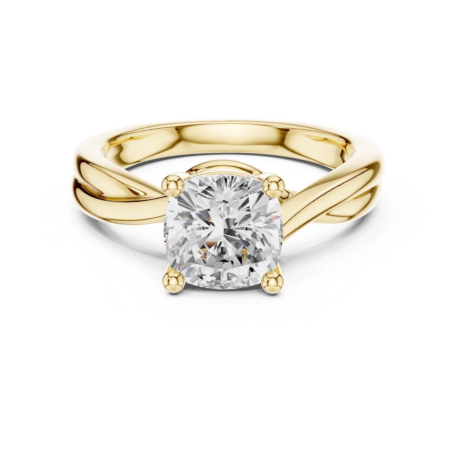 2.00 Ct. Cushion Cut Diamond Twist Engagement Ring (DDLR-112 - R00705-CU) 4