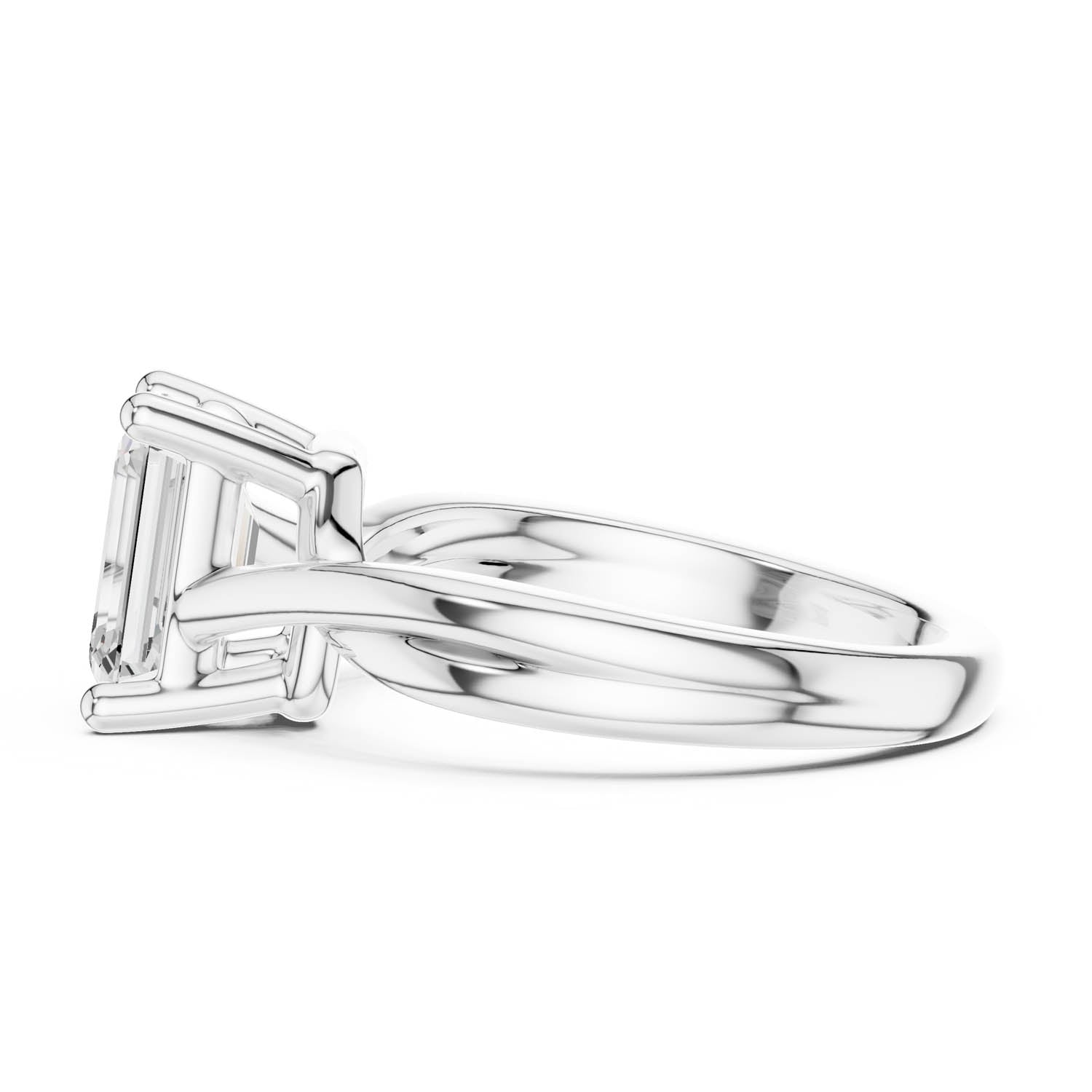 2.00 Ct. Emerald Cut Diamond Twist Engagement Ring (DDLR-112 - R00705-EM) 6