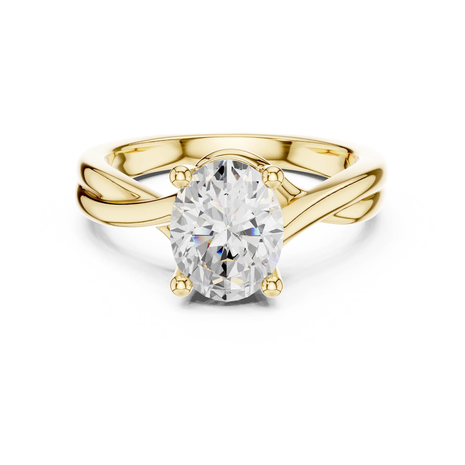 2.00 Ct. Oval Cut Diamond Twist Engagement Ring (DDLR-112 - R00705-OV) 4