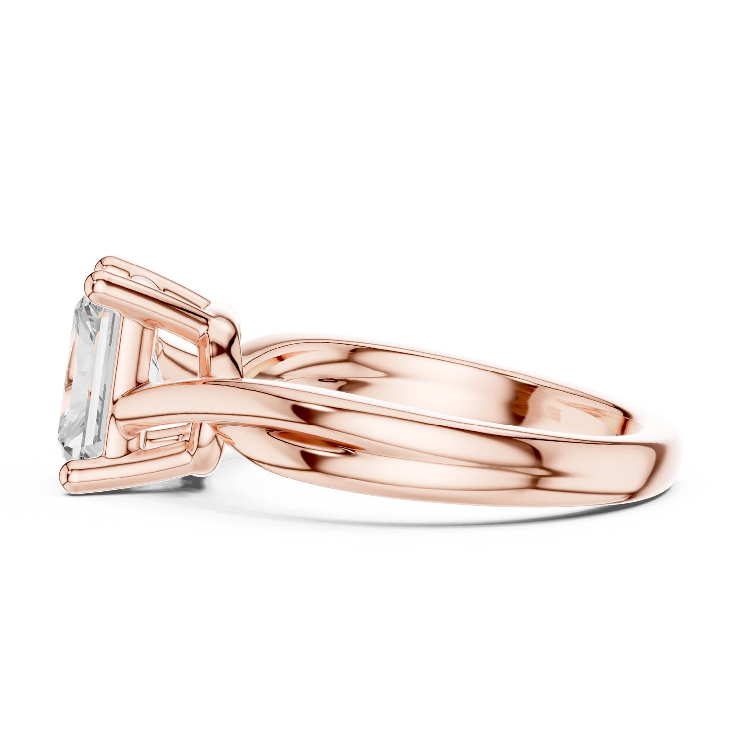2.00 Ct. Radiant Cut Diamond Twist Engagement Ring (DDLR-112 - R00705-RA) 3