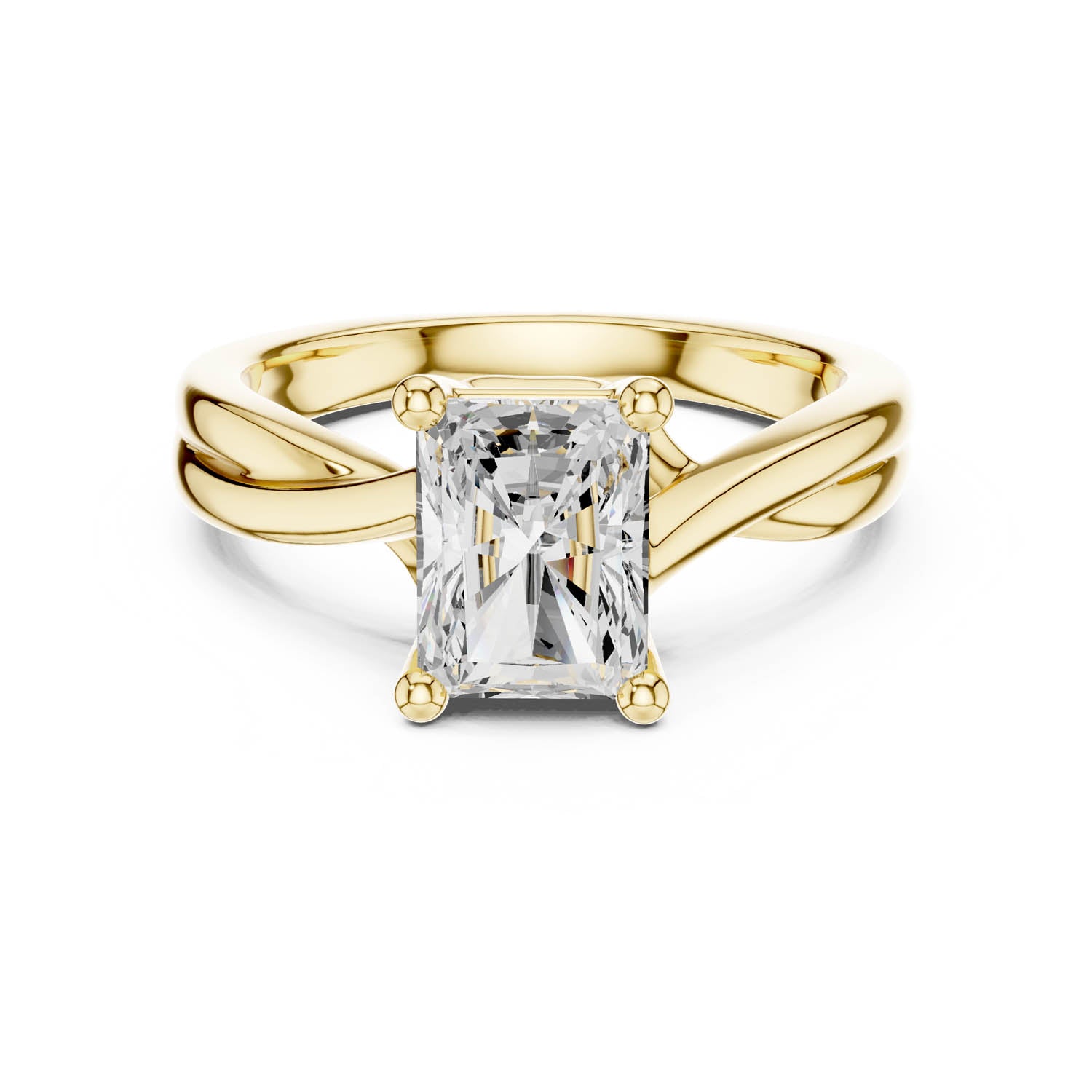 2.00 Ct. Radiant Cut Diamond Twist Engagement Ring (DDLR-112 - R00705-RA)