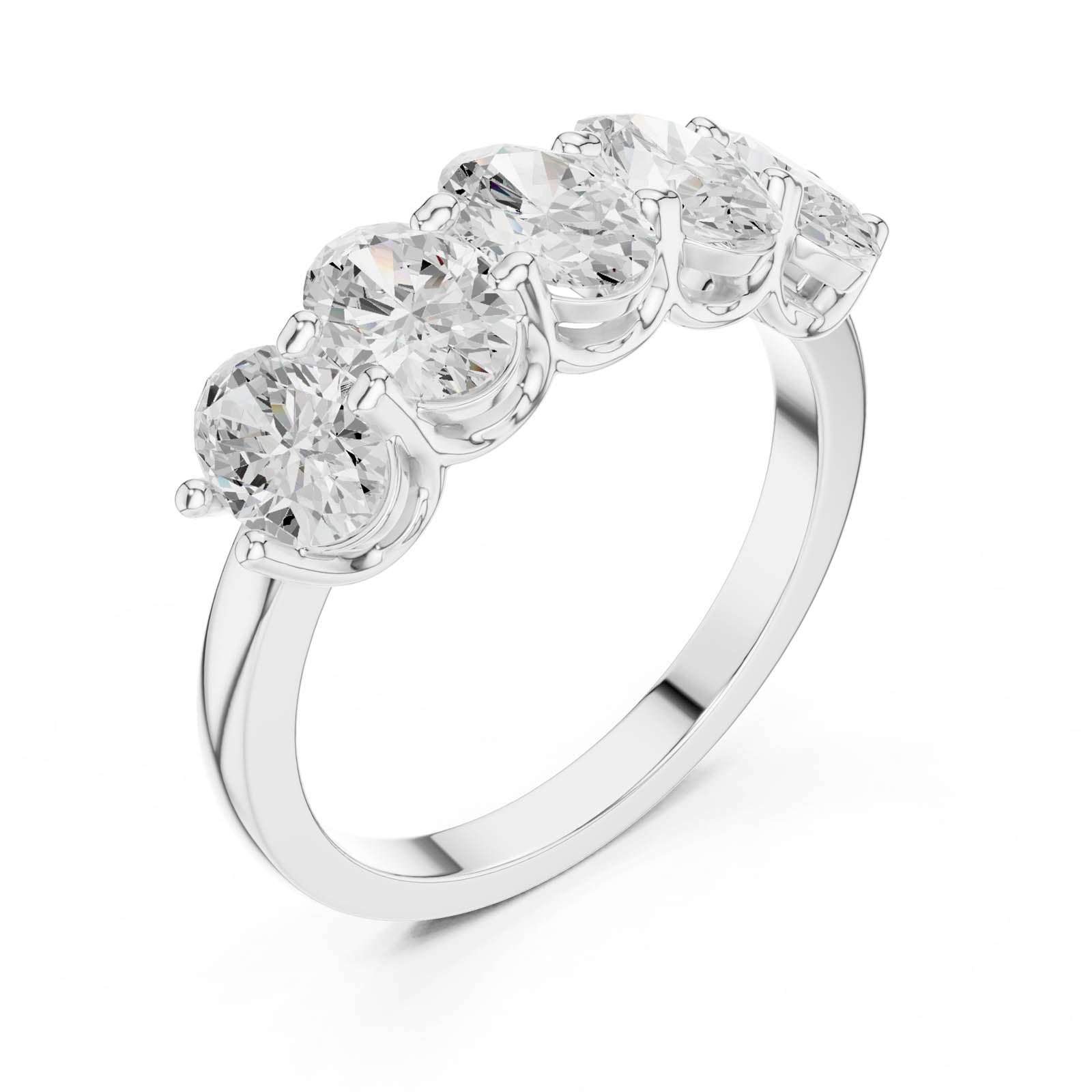 2.25 Ct. Oval Diamond Shared Prong Wedding Band (DDLR-1122) 12