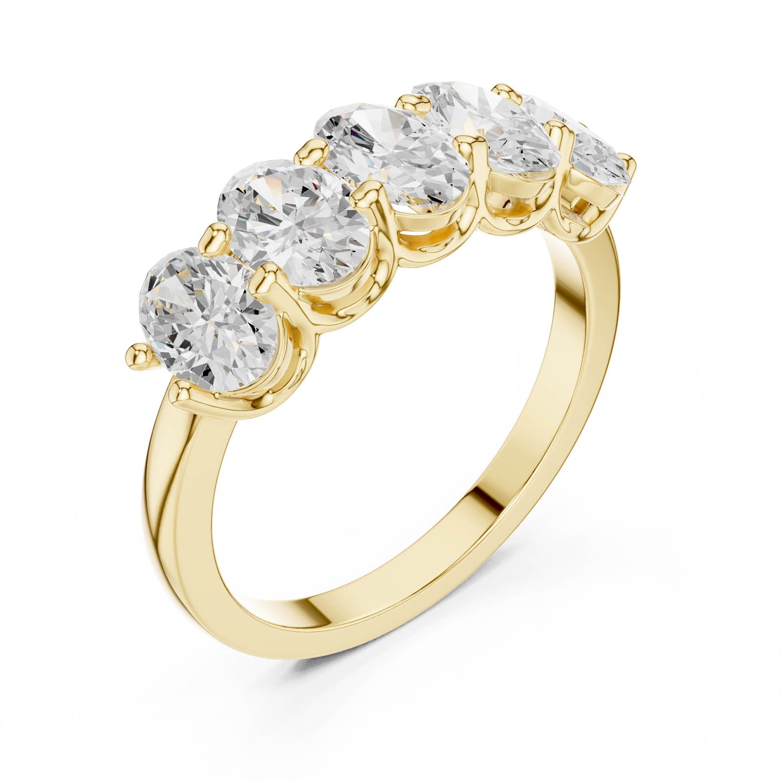 2.25 Ct. Oval Diamond Shared Prong Wedding Band (DDLR-1122) 4