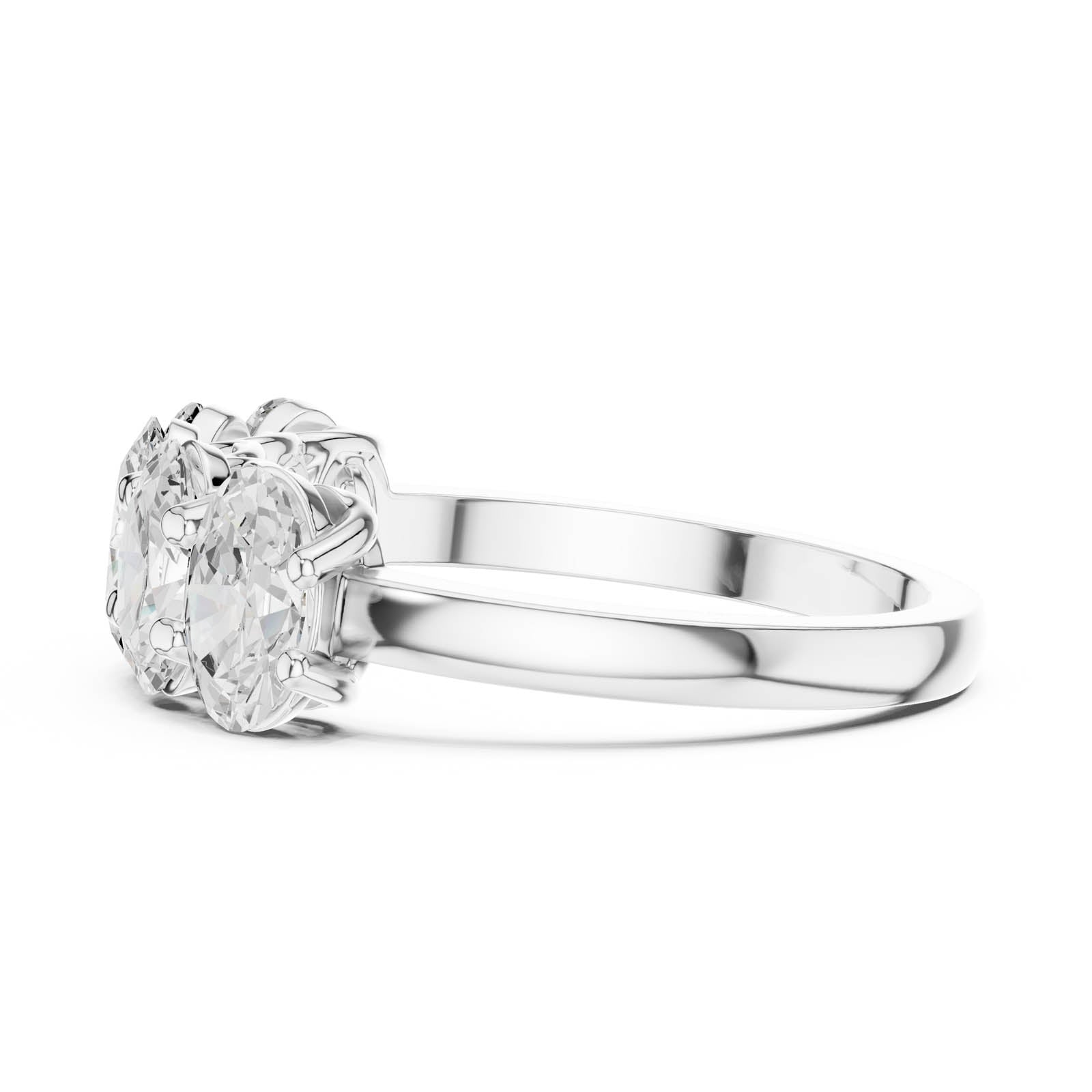 2.25 Ct. Oval Diamond Shared Prong Wedding Band (DDLR-1122) 6