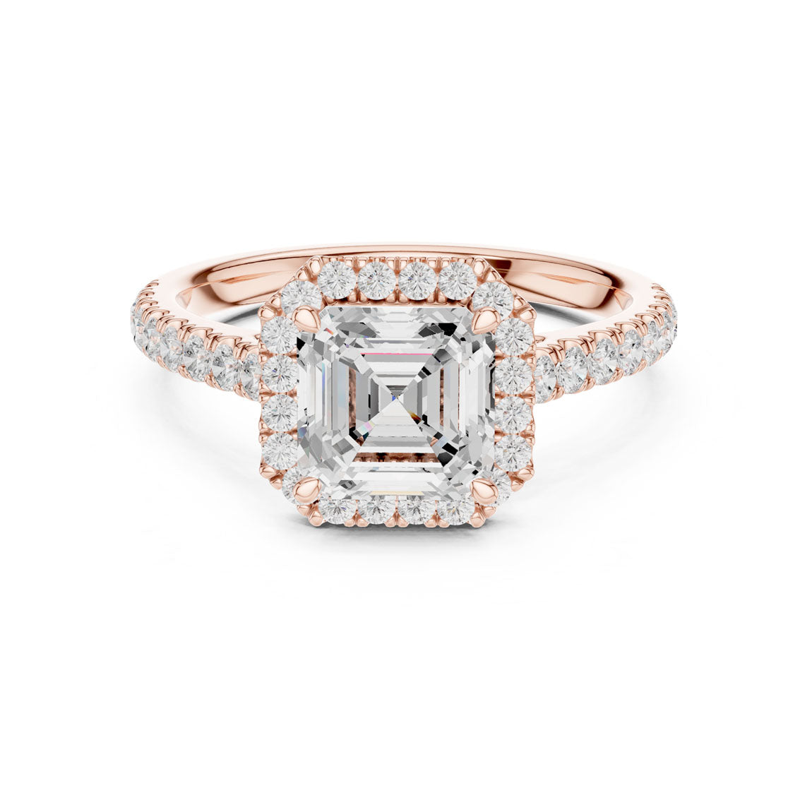 2.00 Ct. Asscher Cut Diamond Halo Engagement Ring (DDLR-118-AC) 5
