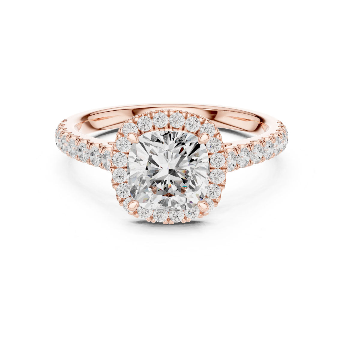 2.00 Ct. Cushion Cut Diamond Halo Engagement Ring (DDLR-118-CU) 3