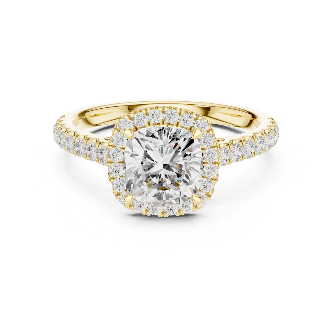 2.00 Ct. Cushion Cut Diamond Halo Engagement Ring (DDLR-118-CU) 6