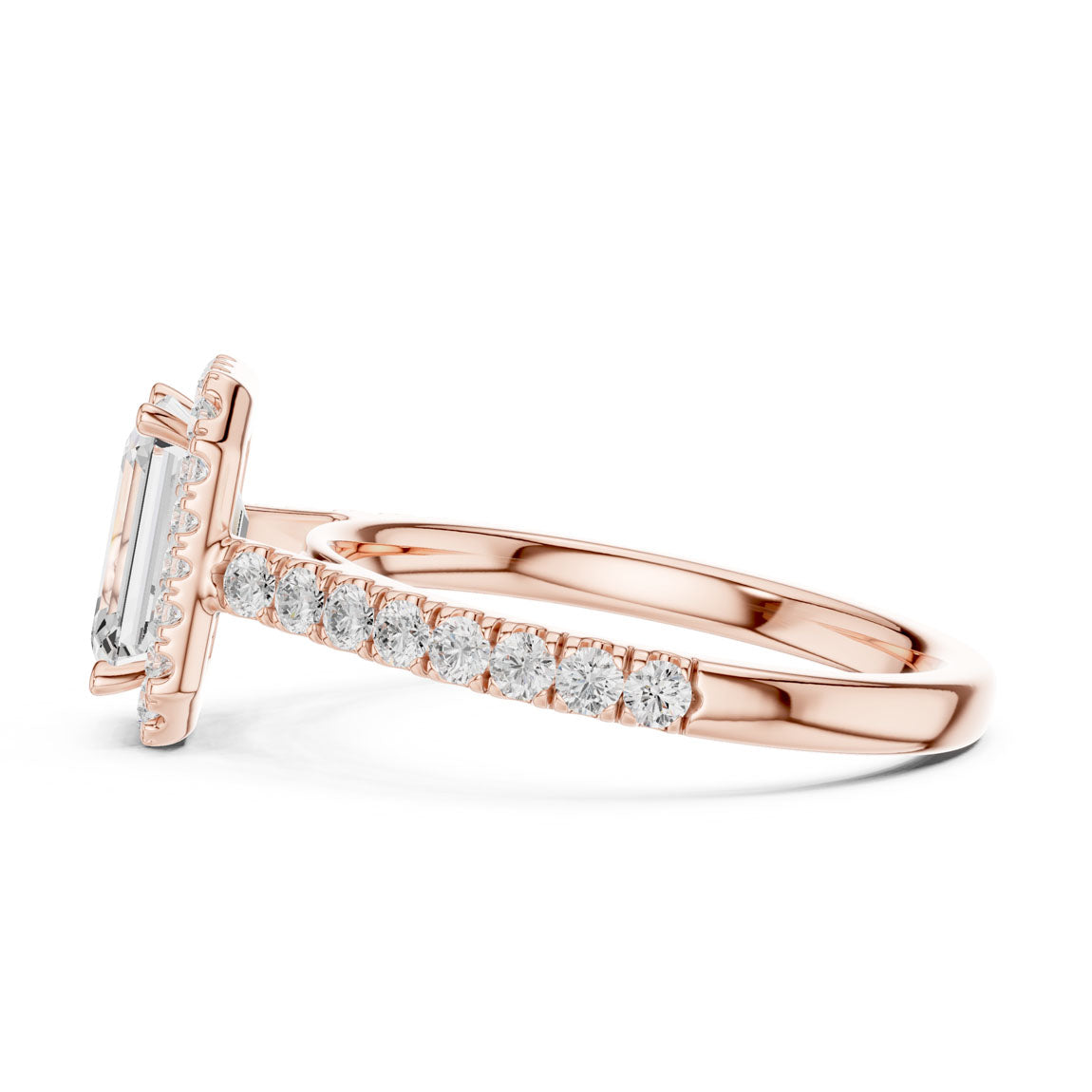2.00 Ct. Emerald Cut Diamond Halo Engagement Ring (DDLR-118-EM) 4