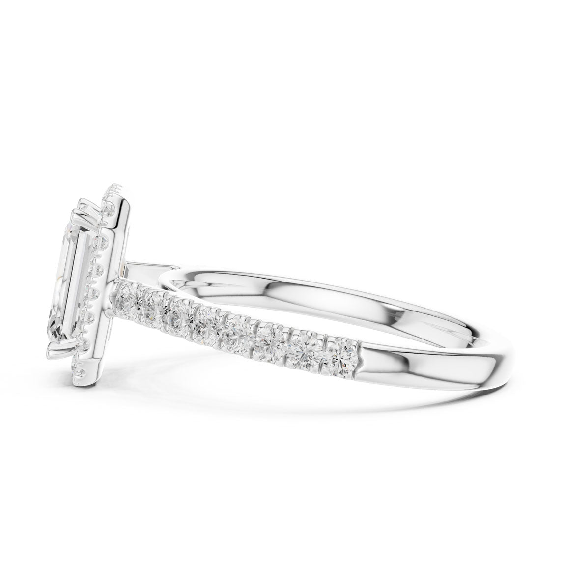 2.00 Ct. Emerald Cut Diamond Halo Engagement Ring (DDLR-118-EM) 6