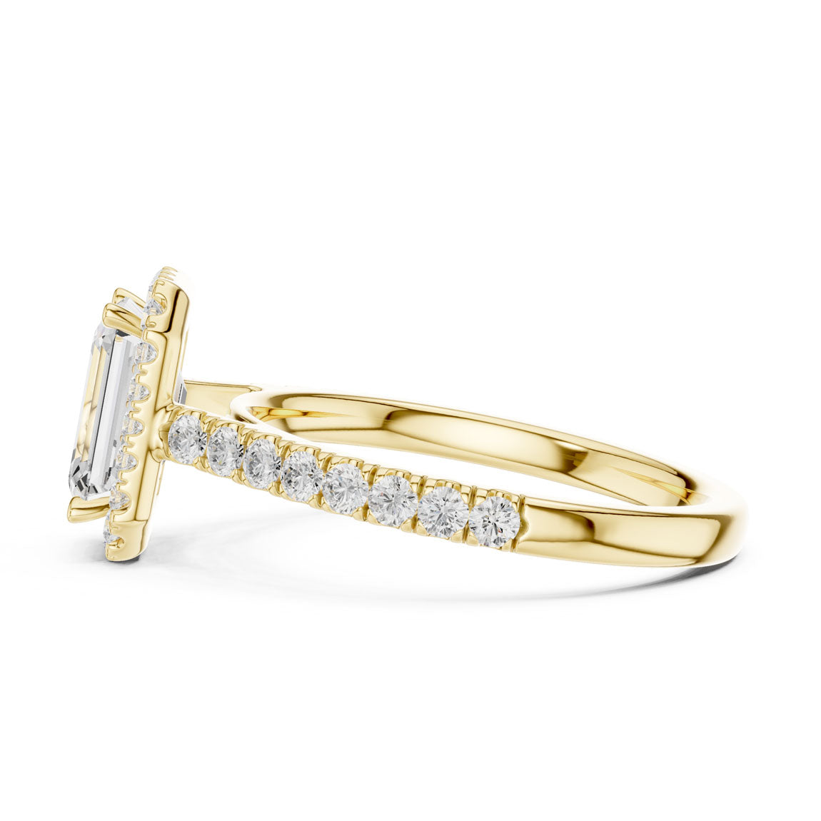 2.00 Ct. Emerald Cut Diamond Halo Engagement Ring (DDLR-118-EM)