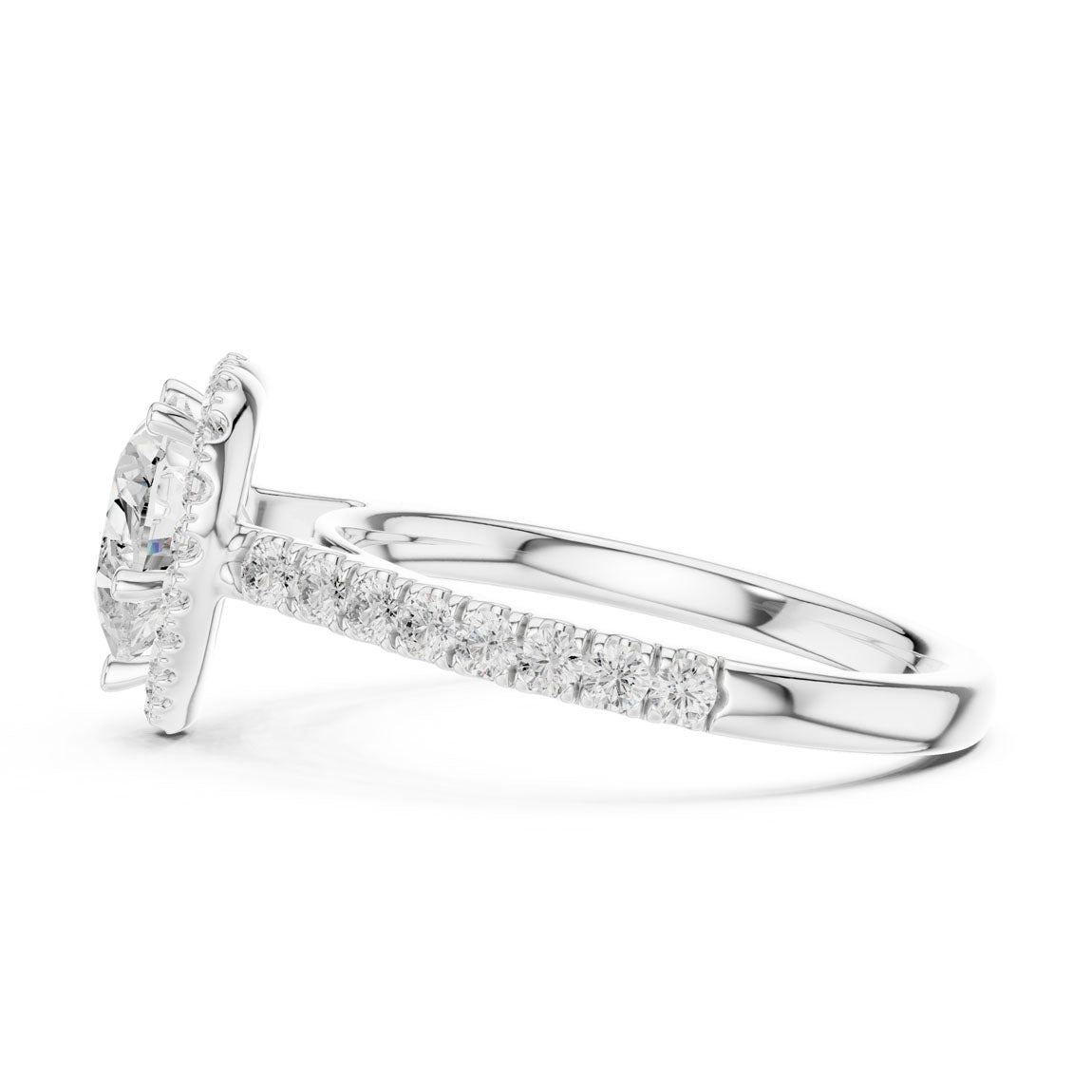 2.00 Ct. Heart Shape Diamond Halo Engagement Ring (DDLR-118-HR) 4