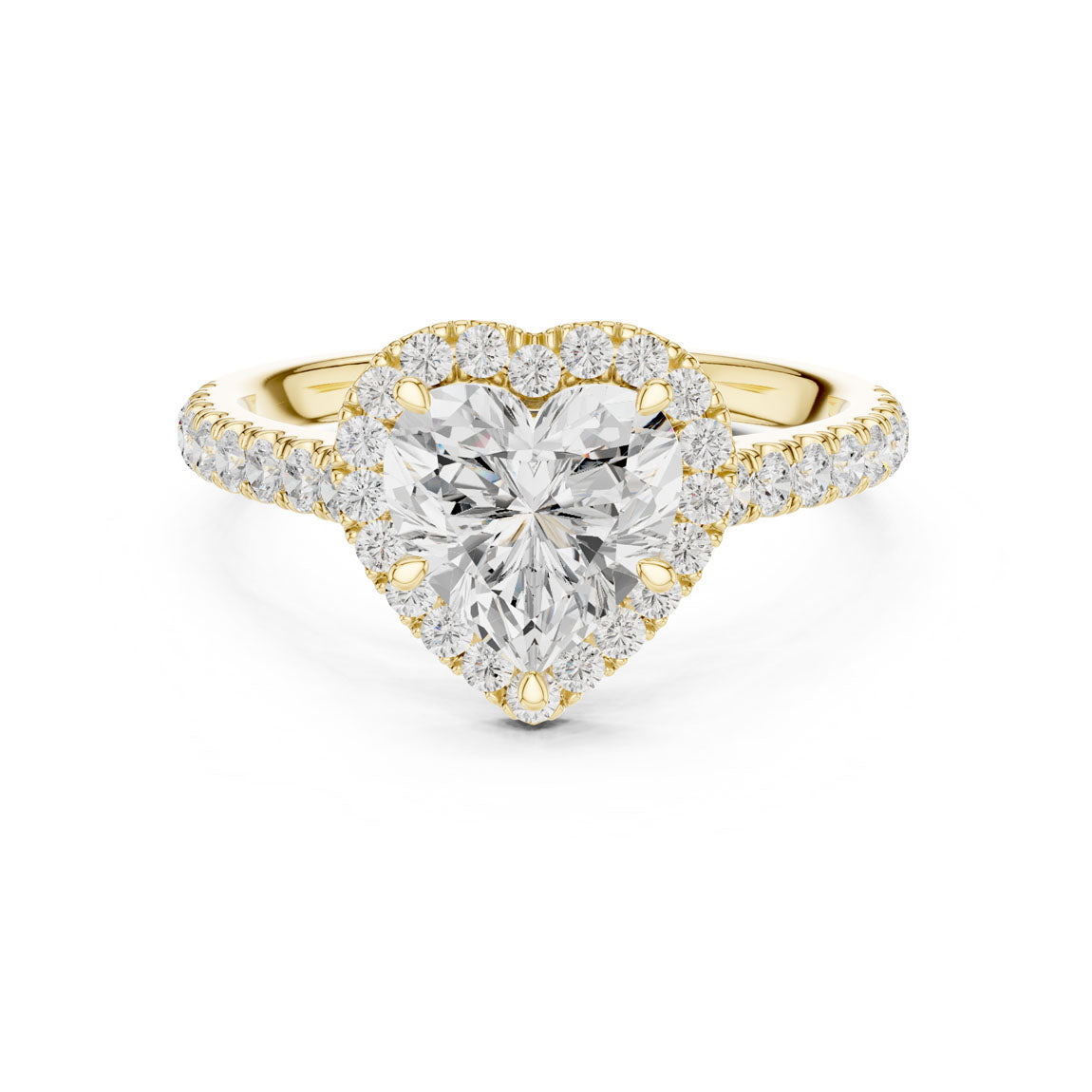2.00 Ct. Heart Shape Diamond Halo Engagement Ring (DDLR-118-HR) 6