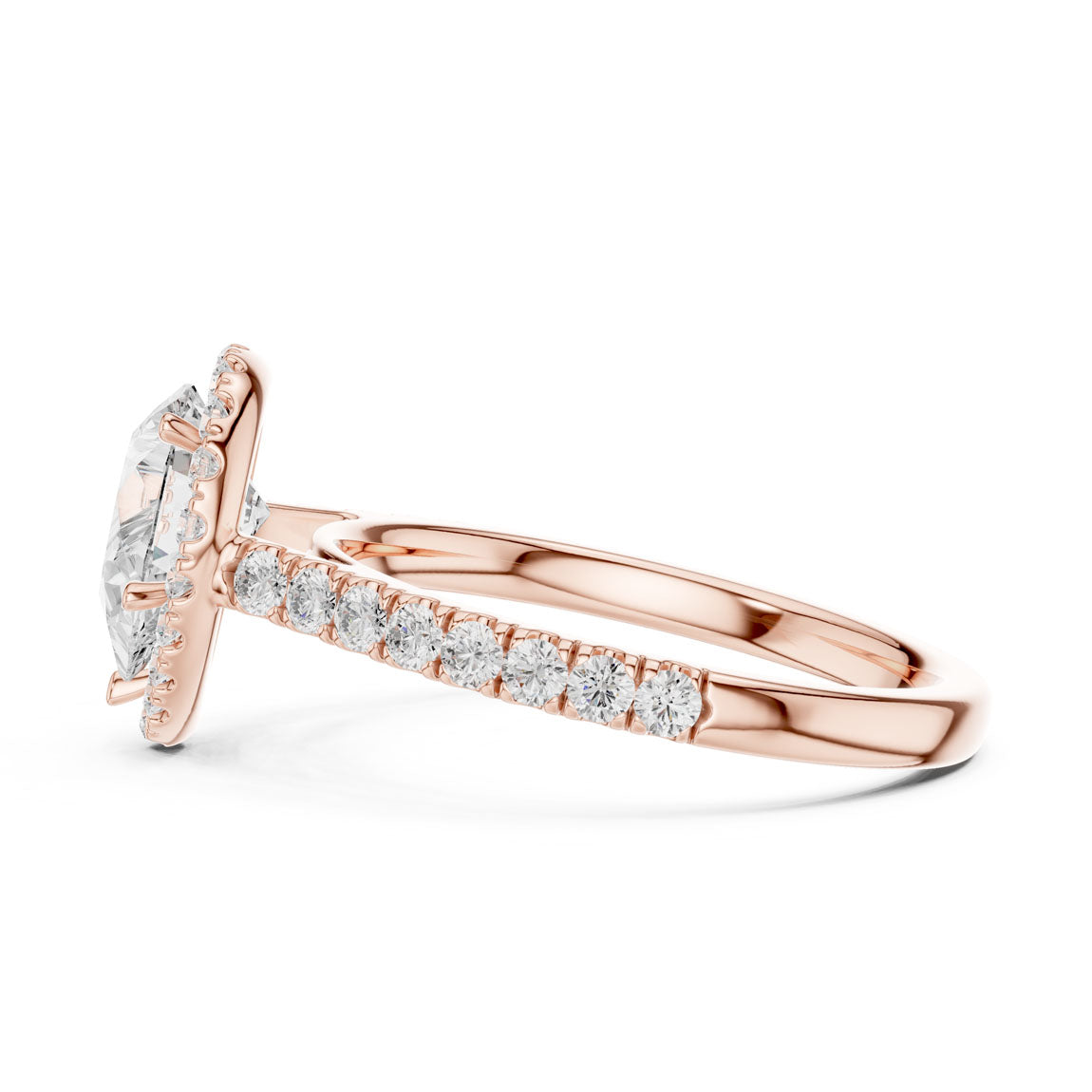 2.00 Ct. Pear Shape Diamond Halo Engagement Ring (DDLR-118-PE)