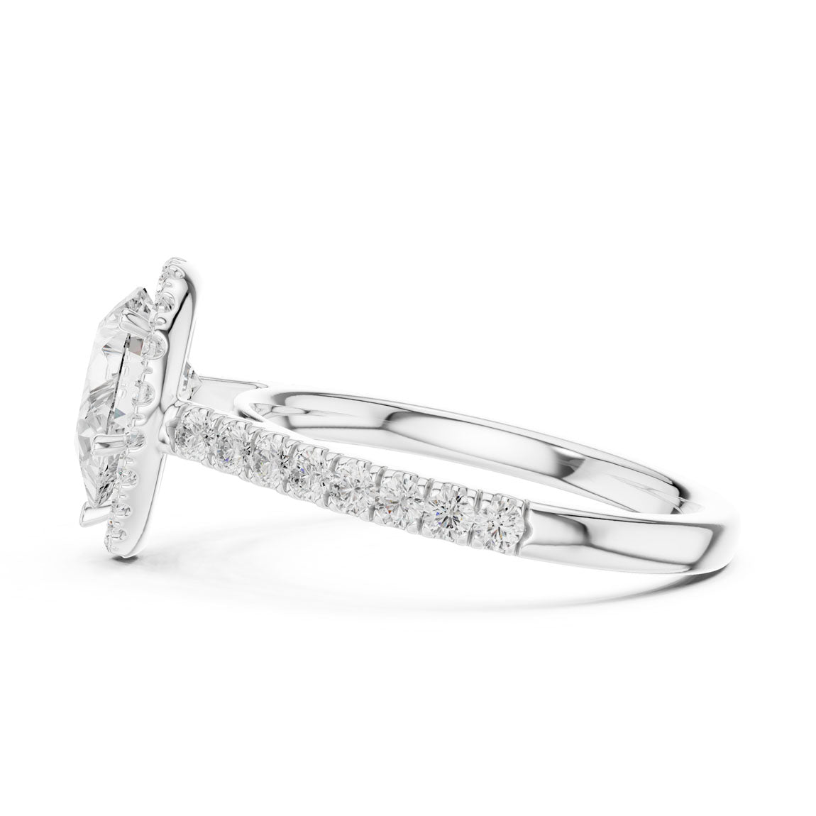 2.00 Ct. Pear Shape Diamond Halo Engagement Ring (DDLR-118-PE) 4