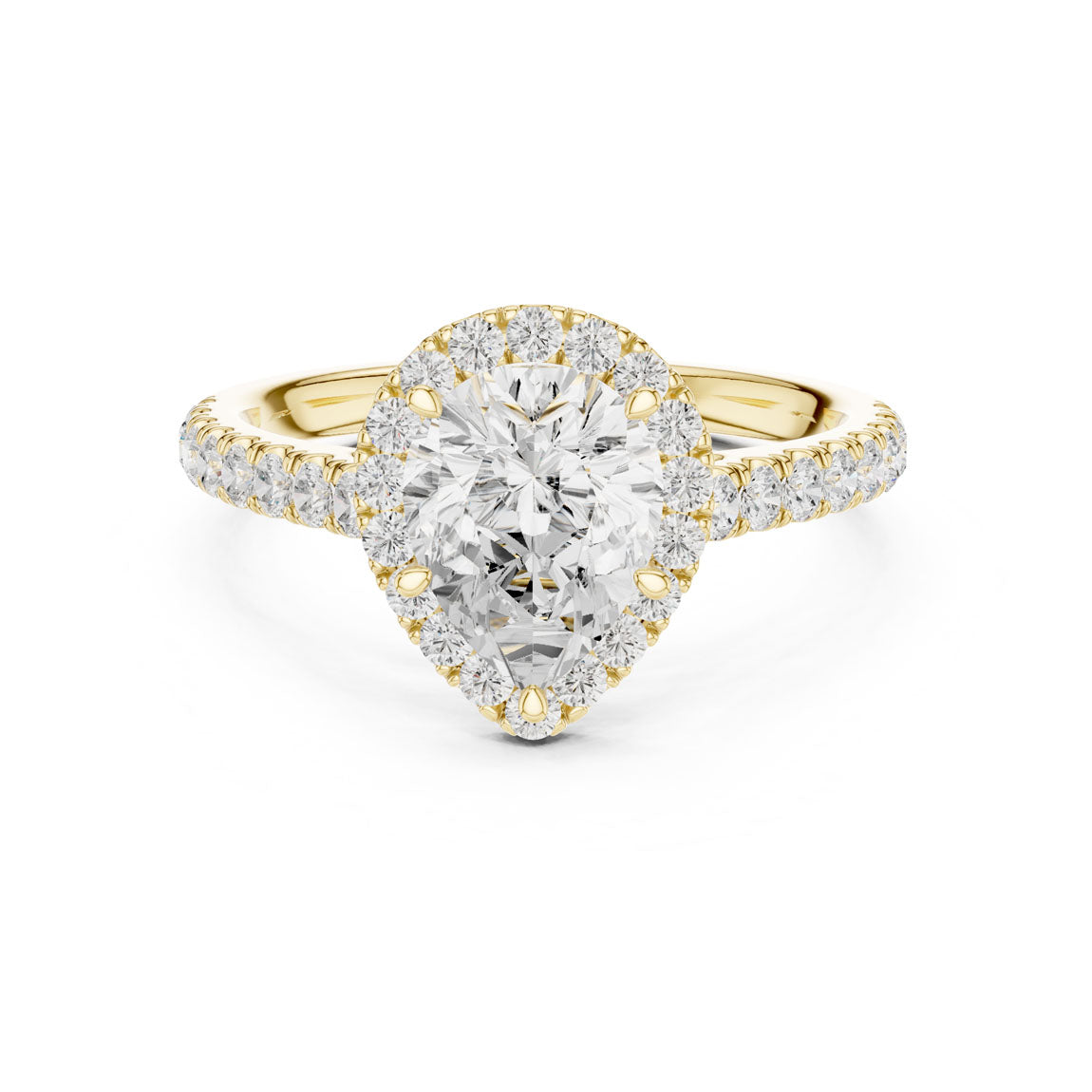 2.00 Ct. Pear Shape Diamond Halo Engagement Ring (DDLR-118-PE) 6