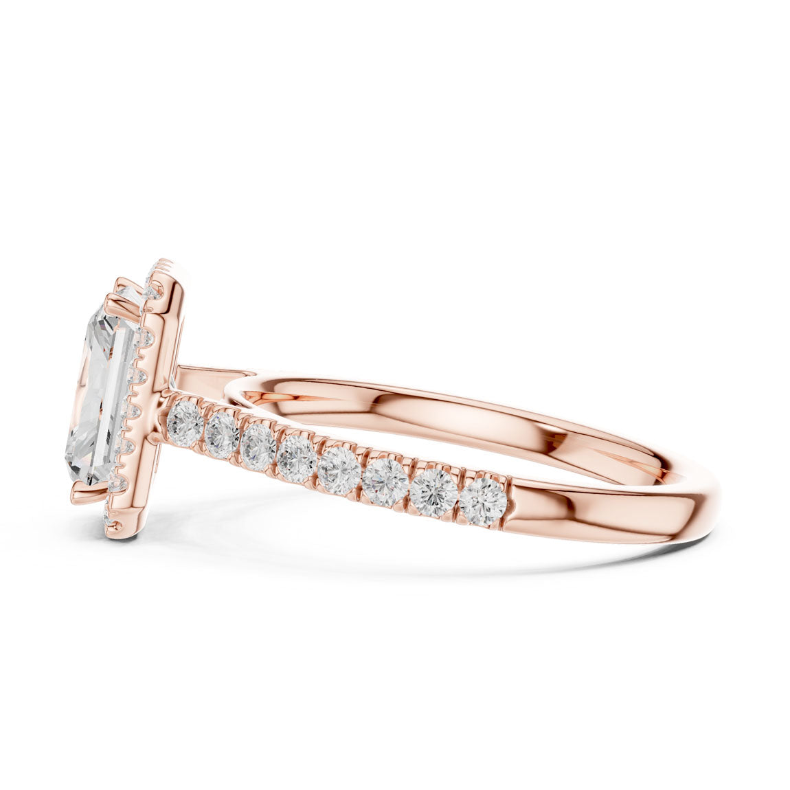 2.00 Ct. Radiant Cut Diamond Halo Engagement Ring (DDLR-118-RA) 4