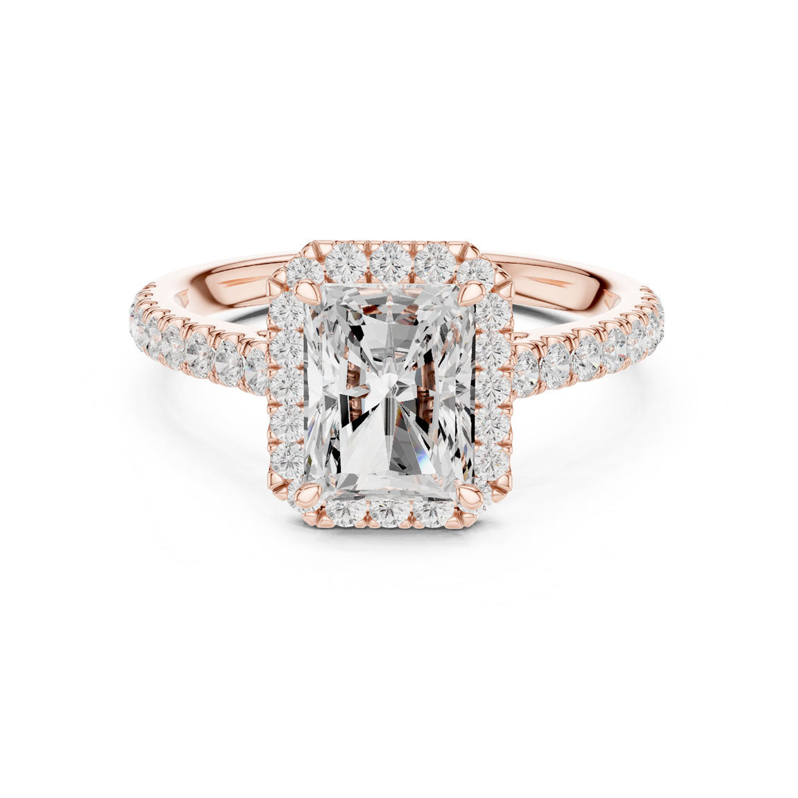 2.00 Ct. Radiant Cut Diamond Halo Engagement Ring (DDLR-118-RA) 3