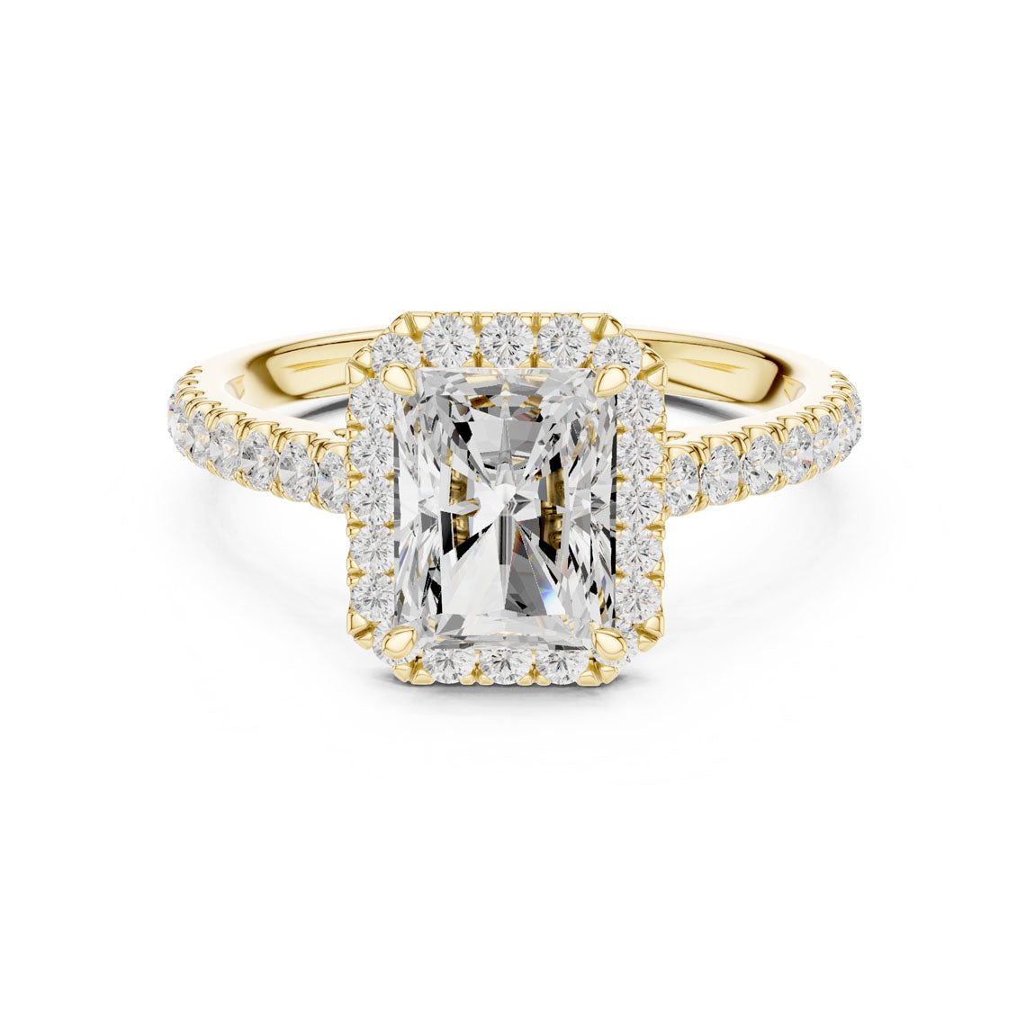 2.00 Ct. Radiant Cut Diamond Halo Engagement Ring (DDLR-118-RA)