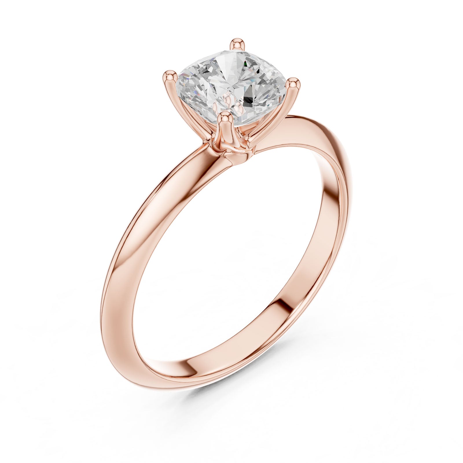 1.00 Ct. Classic Cushion Diamond Solitaire Ring with Four-Prong Setting (DDLR-146-CU) 13