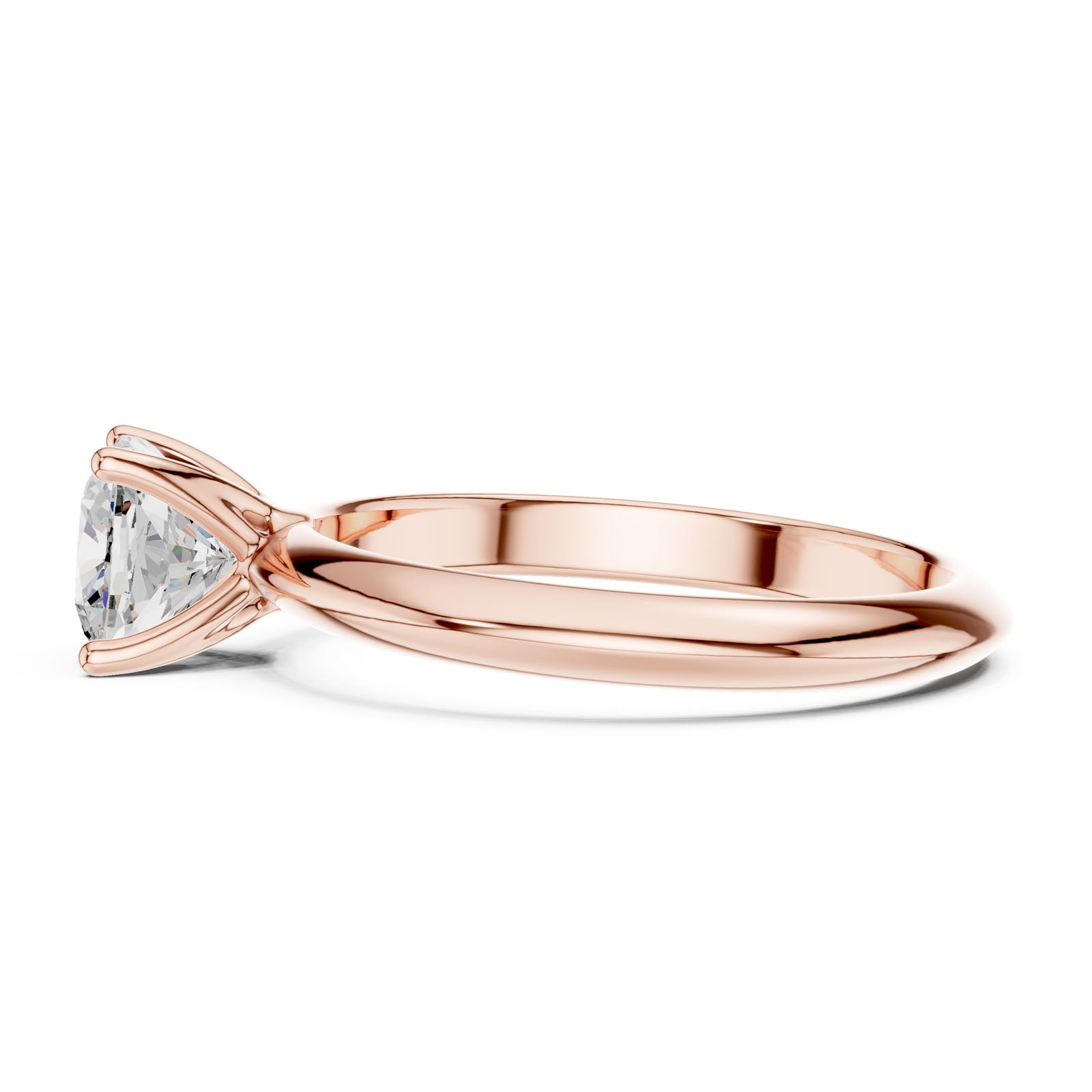 1.00 Ct. Classic Cushion Diamond Solitaire Ring with Four-Prong Setting (DDLR-146-CU) 4