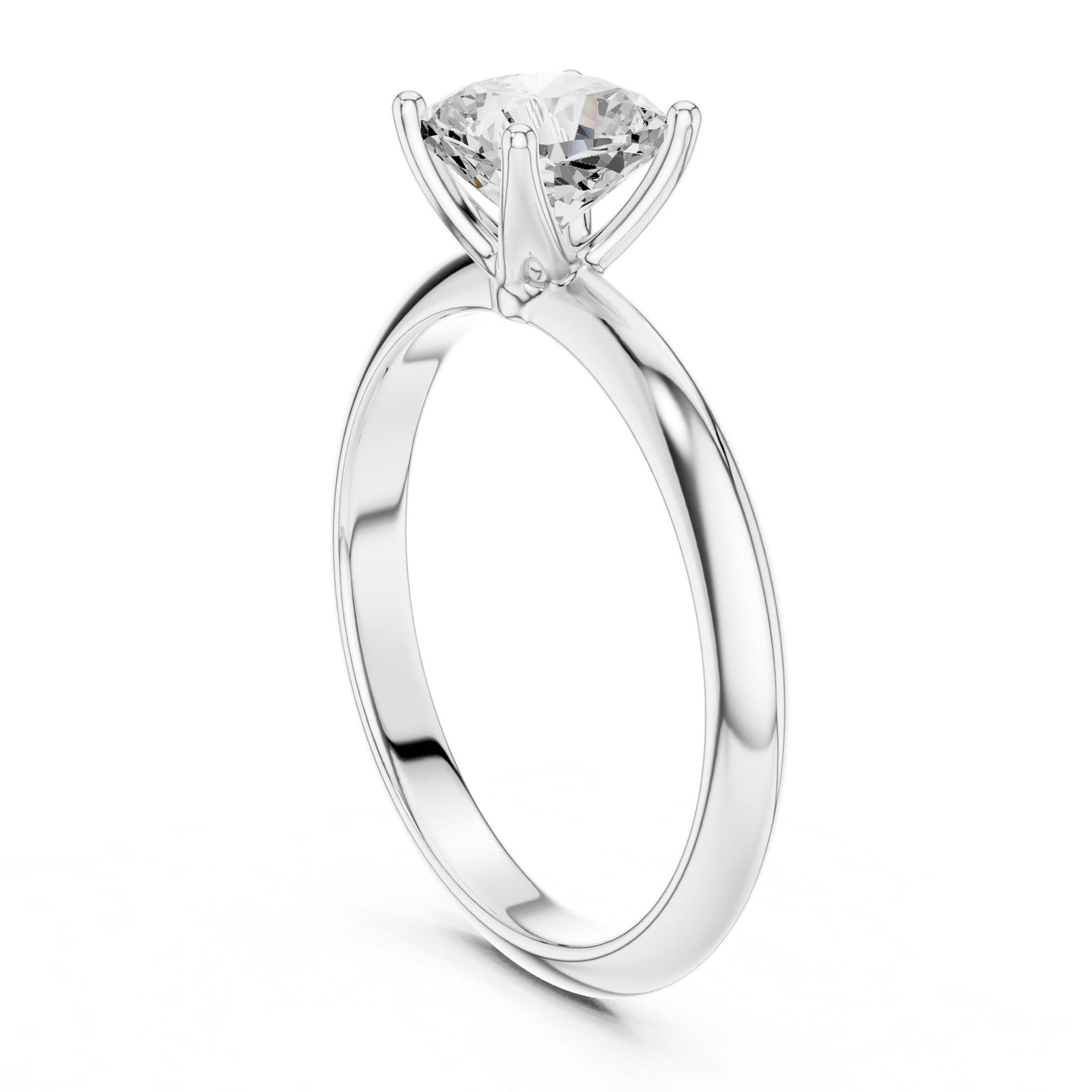 1.00 Ct. Classic Cushion Diamond Solitaire Ring with Four-Prong Setting (DDLR-146-CU) 6