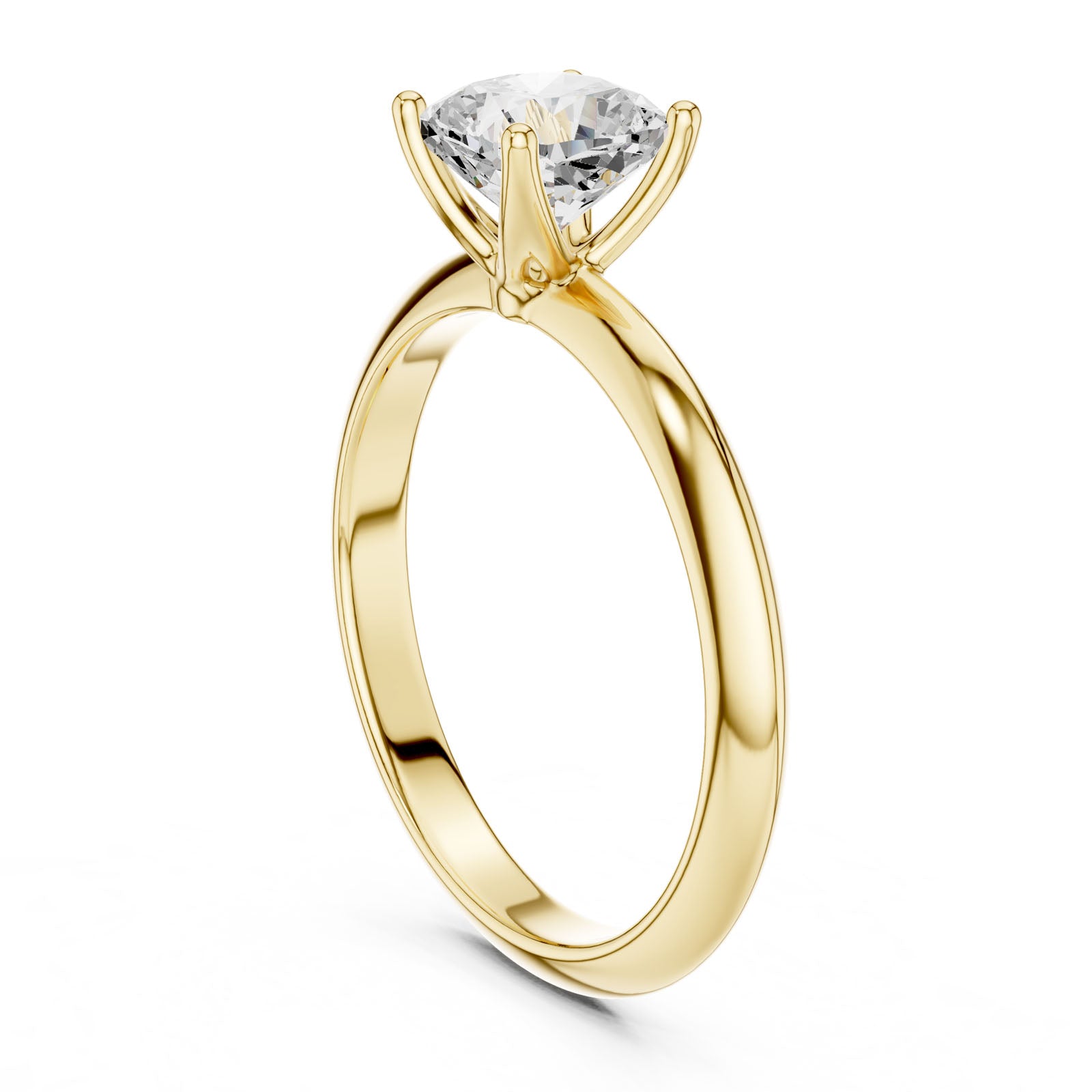 1.00 Ct. Classic Cushion Diamond Solitaire Ring with Four-Prong Setting (DDLR-146-CU) 9