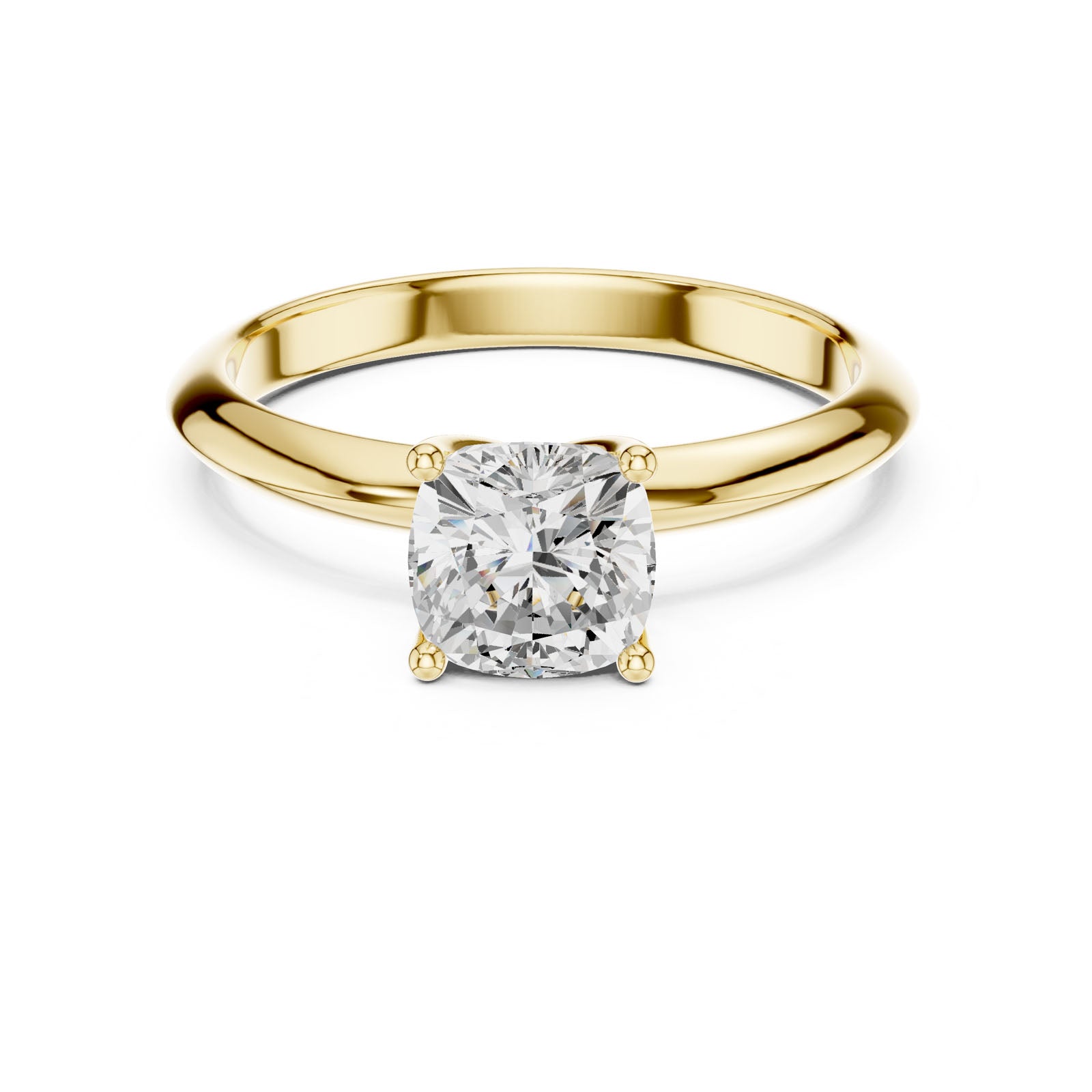 1.00 Ct. Classic Cushion Diamond Solitaire Ring with Four-Prong Setting (DDLR-146-CU) 11