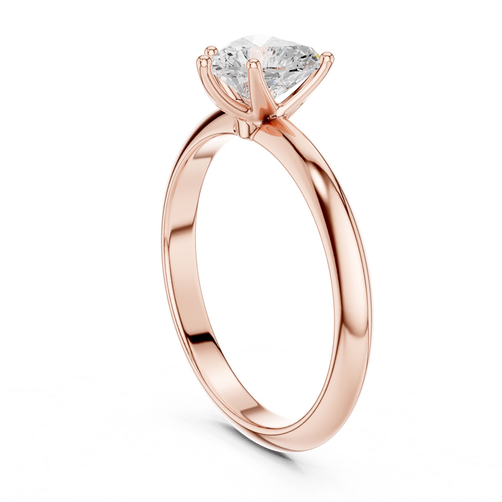 1.00 Ct. Heart Cut Diamond Solitaire Ring with Five-Prong Setting (DDLR-146-HR) 12