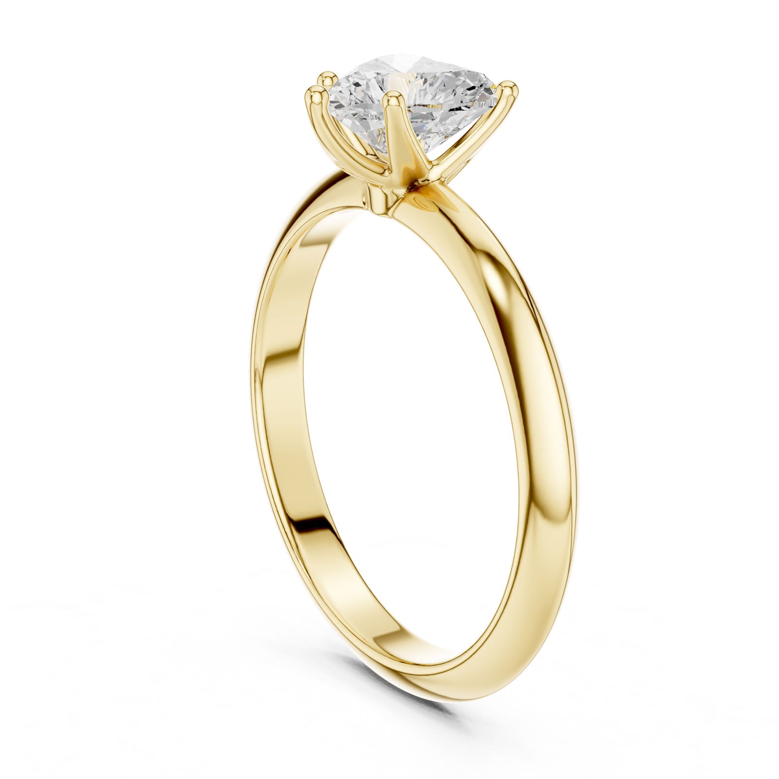 1.00 Ct. Heart Cut Diamond Solitaire Ring with Five-Prong Setting (DDLR-146-HR) 9