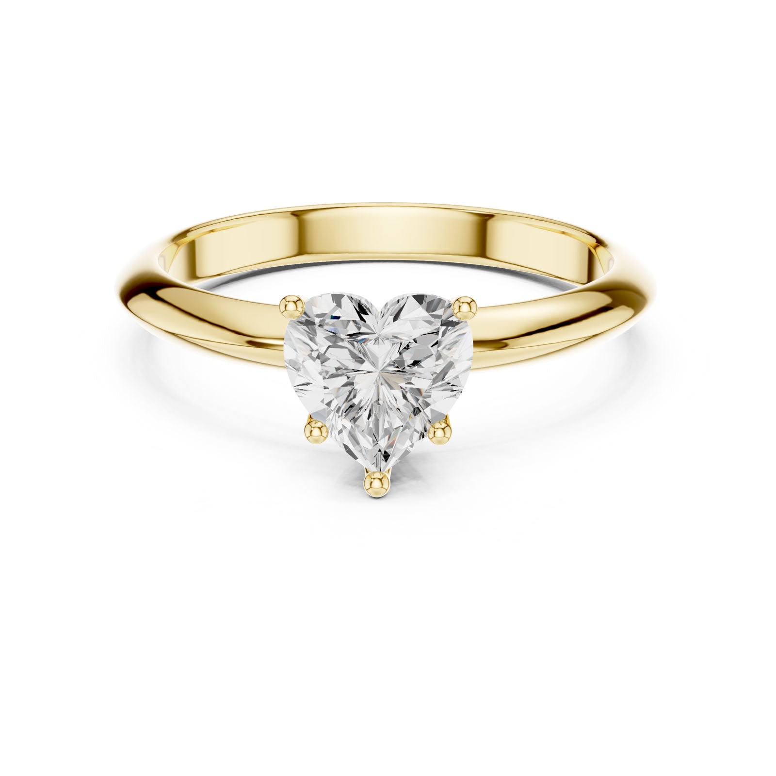 1.00 Ct. Heart Cut Diamond Solitaire Ring with Five-Prong Setting (DDLR-146-HR) 11