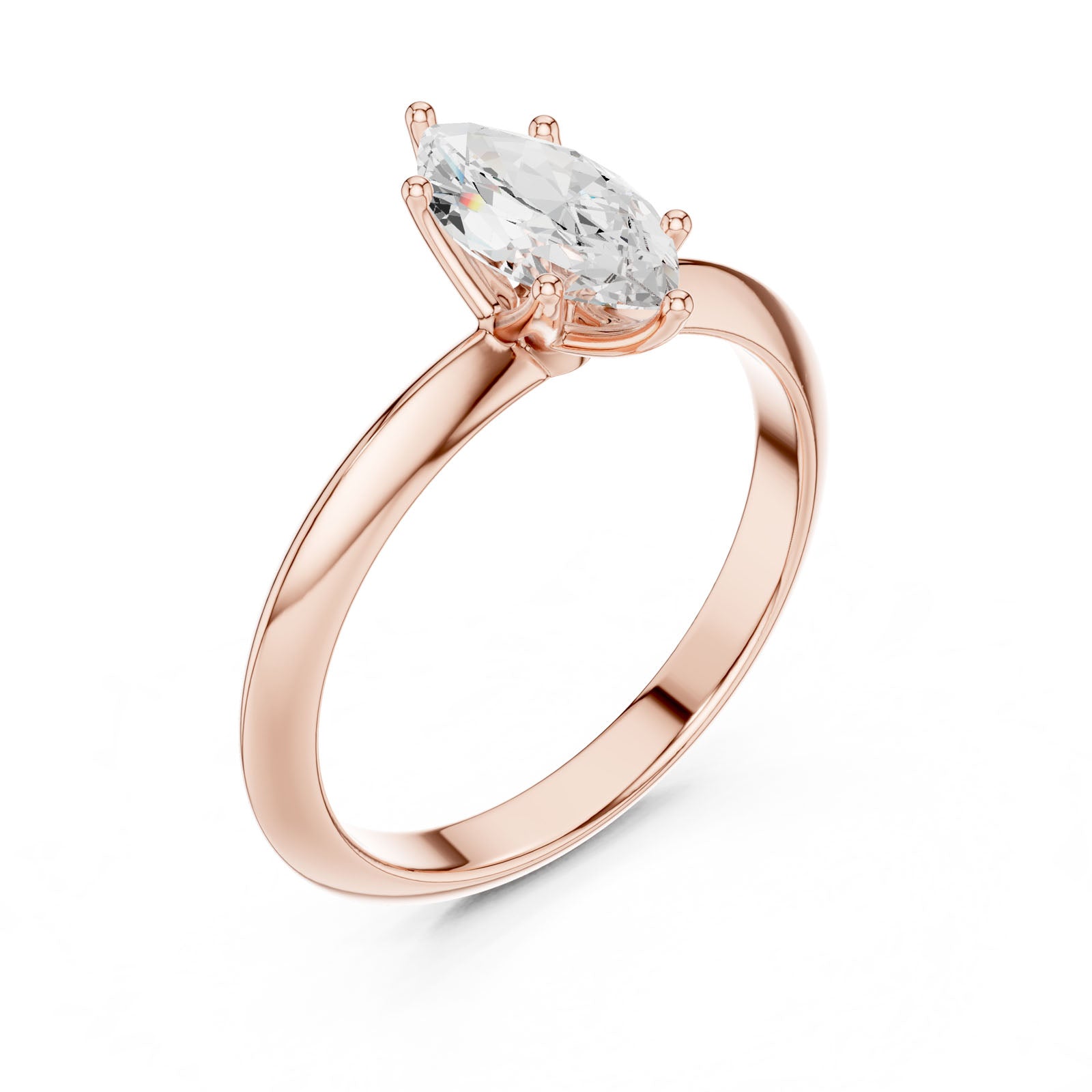1.00 Ct. Marquise Cut Diamond Solitaire Ring with Six-Prong Setting (DDLR-146-MQ) 13