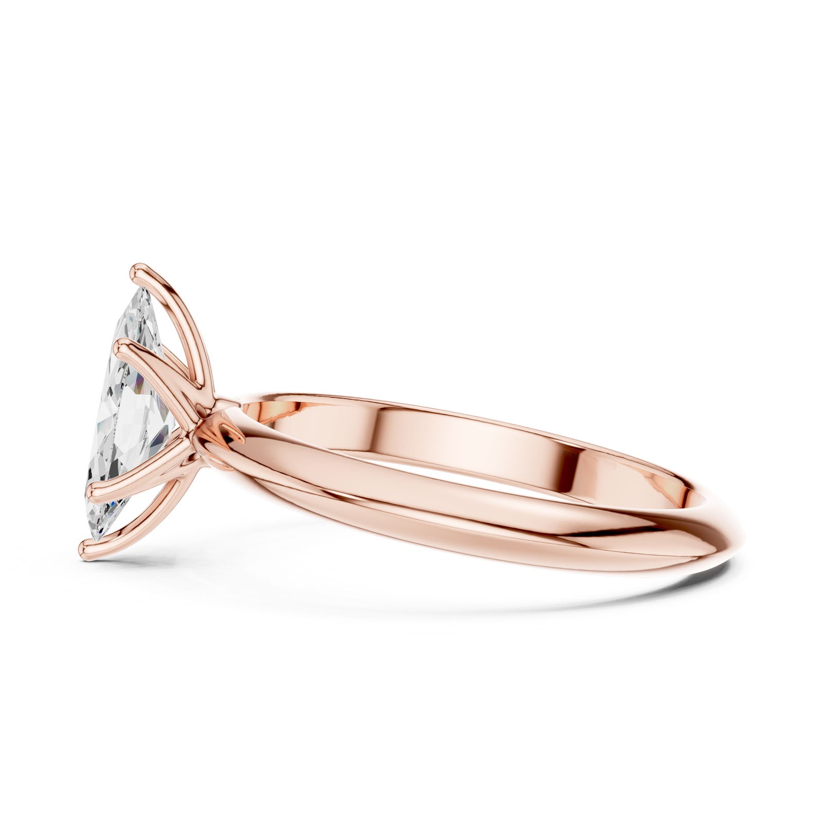 1.00 Ct. Marquise Cut Diamond Solitaire Ring with Six-Prong Setting (DDLR-146-MQ) 4