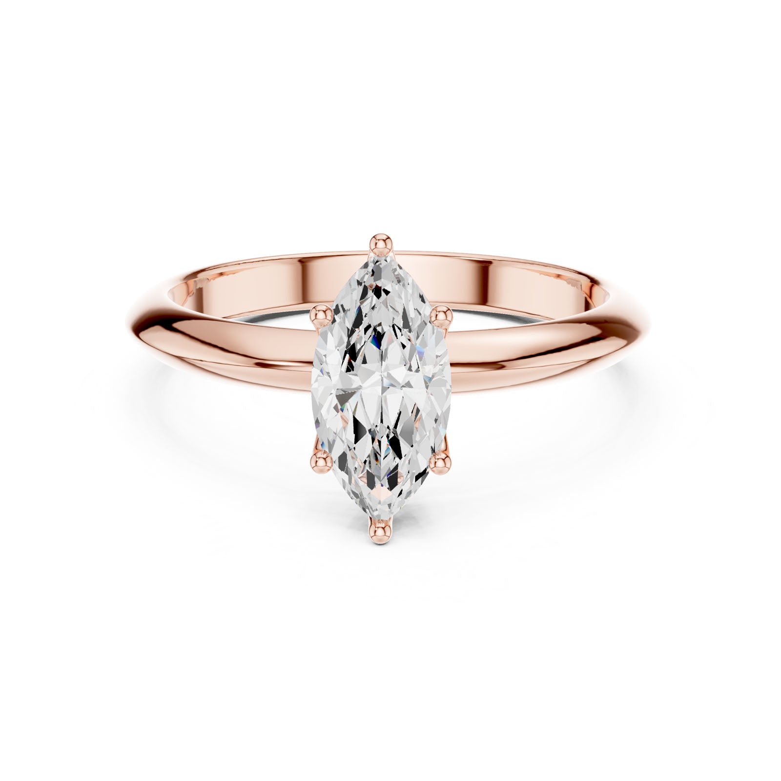 1.00 Ct. Marquise Cut Diamond Solitaire Ring with Six-Prong Setting (DDLR-146-MQ) 5