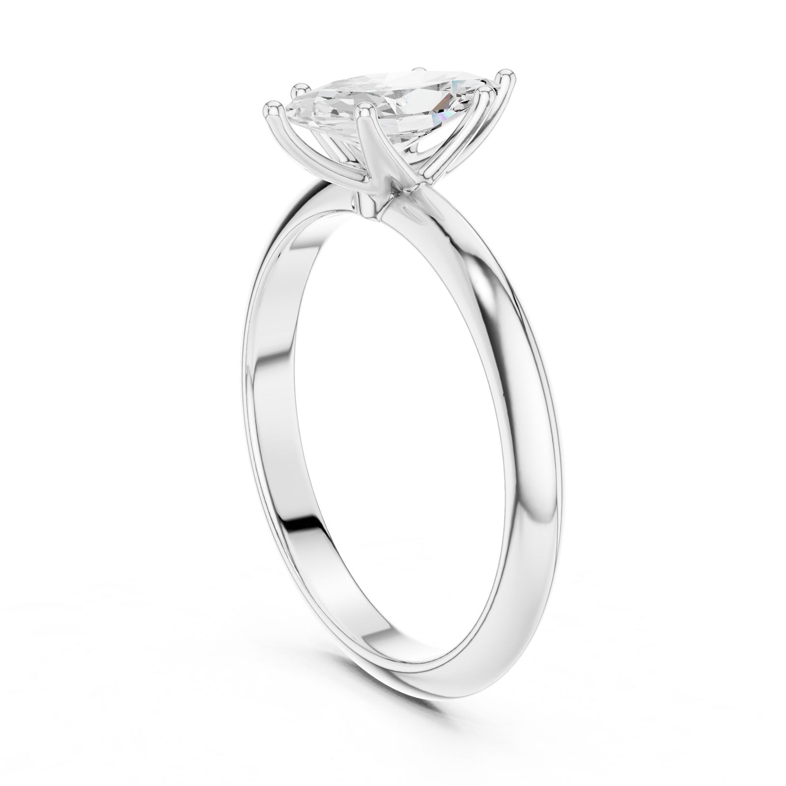 1.00 Ct. Marquise Cut Diamond Solitaire Ring with Six-Prong Setting (DDLR-146-MQ) 6