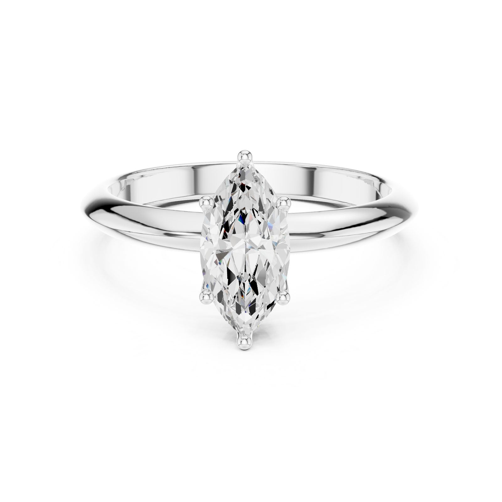 1.00 Ct. Marquise Cut Diamond Solitaire Ring with Six-Prong Setting (DDLR-146-MQ)