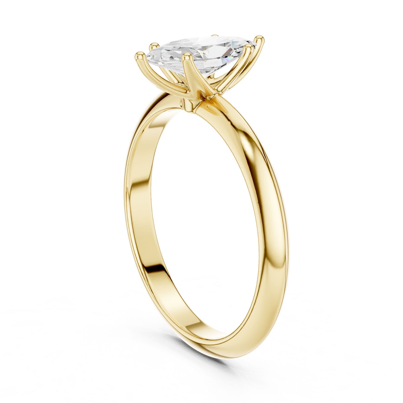 1.00 Ct. Marquise Cut Diamond Solitaire Ring with Six-Prong Setting (DDLR-146-MQ) 9