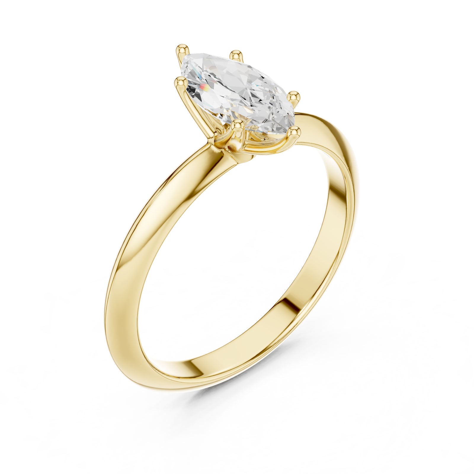 1.00 Ct. Marquise Cut Diamond Solitaire Ring with Six-Prong Setting (DDLR-146-MQ)