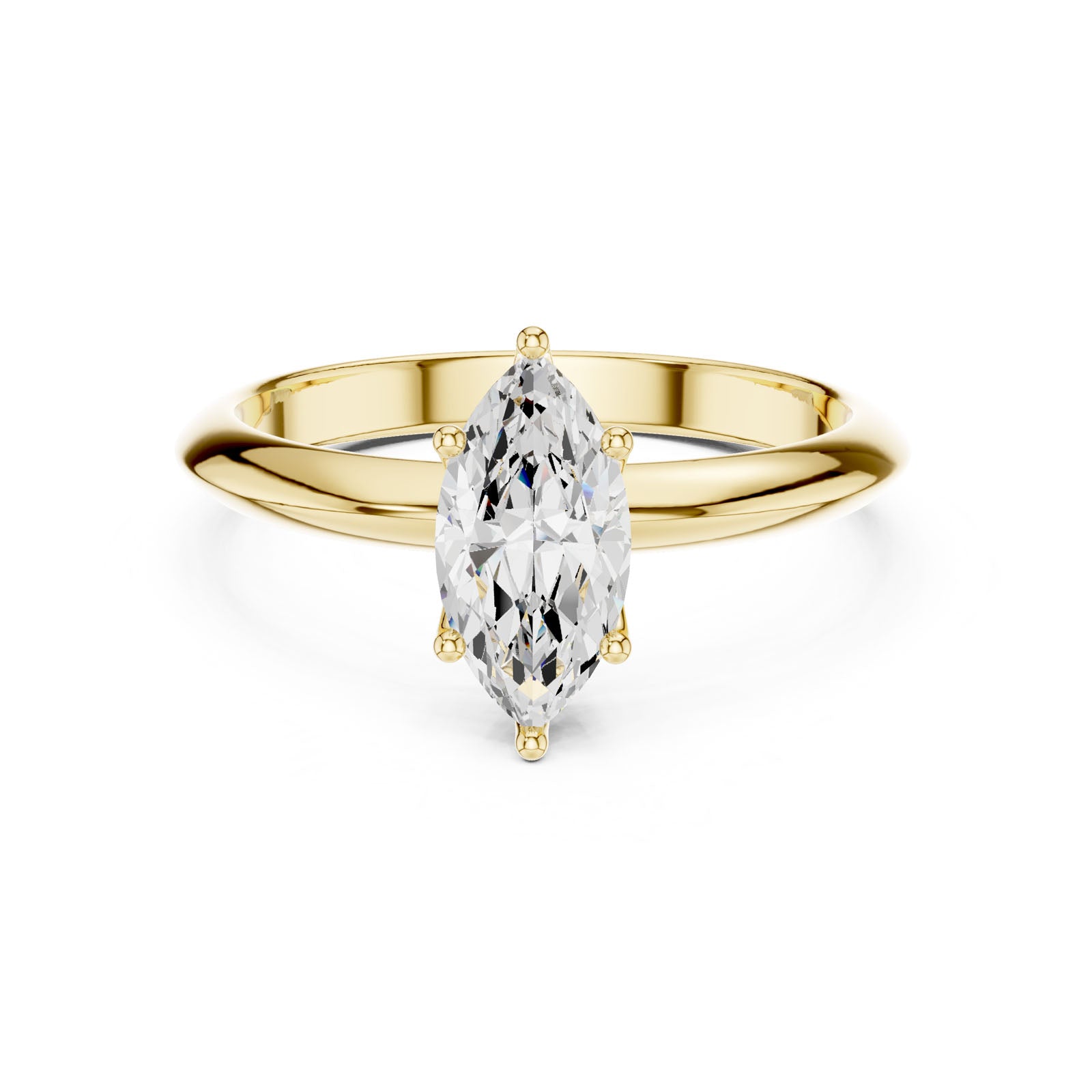 1.00 Ct. Marquise Cut Diamond Solitaire Ring with Six-Prong Setting (DDLR-146-MQ) 11