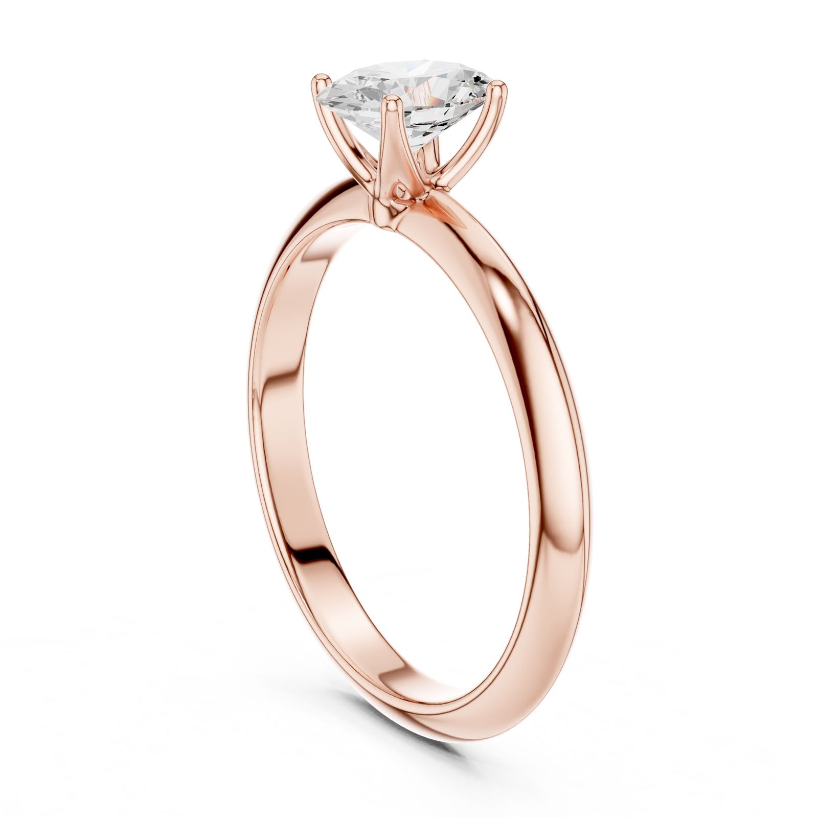 1.00 Ct. Classic Oval Diamond Solitaire Ring with Four-Prong Setting (DDLR-146-OV) 12