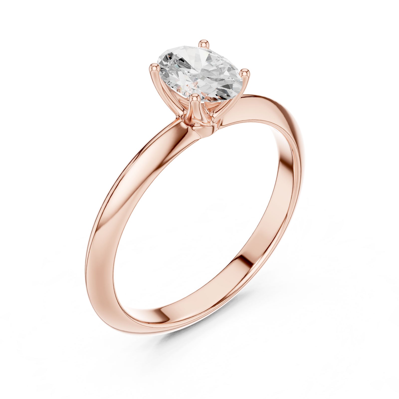 1.00 Ct. Classic Oval Diamond Solitaire Ring with Four-Prong Setting (DDLR-146-OV) 13