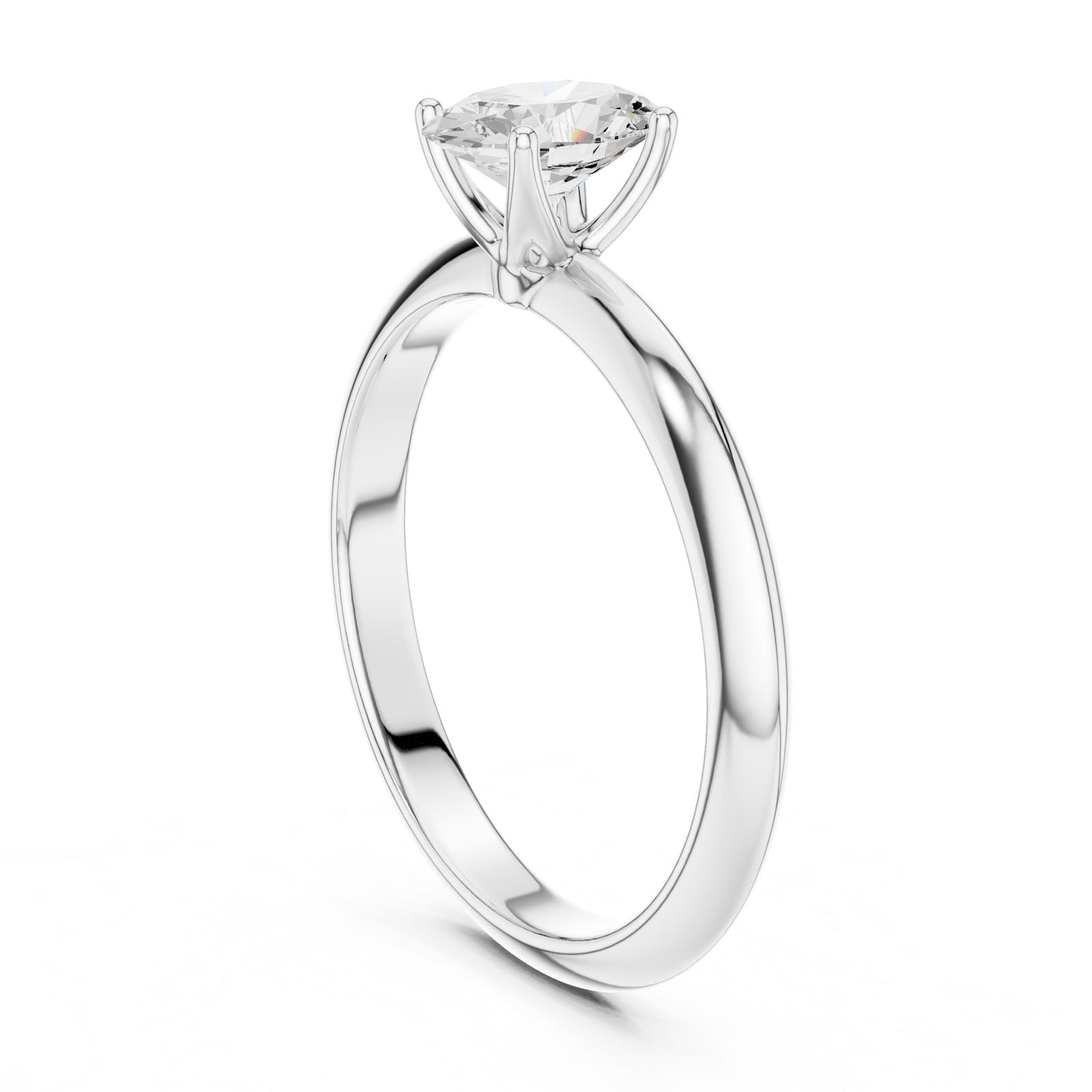 1.00 Ct. Classic Oval Diamond Solitaire Ring with Four-Prong Setting (DDLR-146-OV) 6