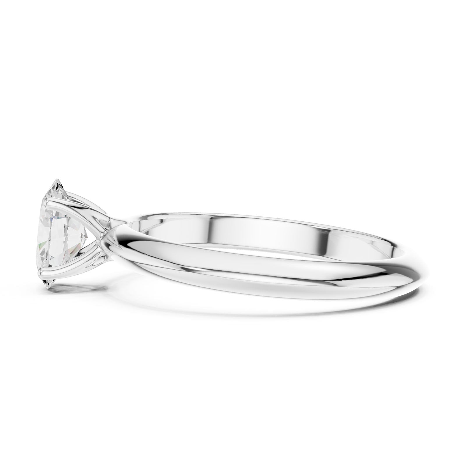 1.00 Ct. Classic Oval Diamond Solitaire Ring with Four-Prong Setting (DDLR-146-OV) 8