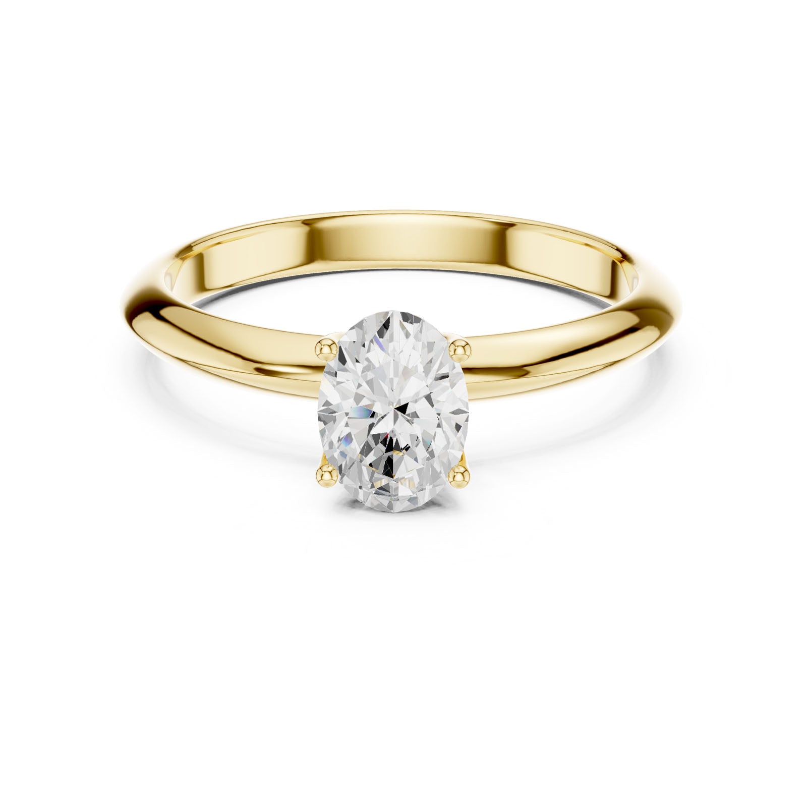 1.00 Ct. Classic Oval Diamond Solitaire Ring with Four-Prong Setting (DDLR-146-OV) 11