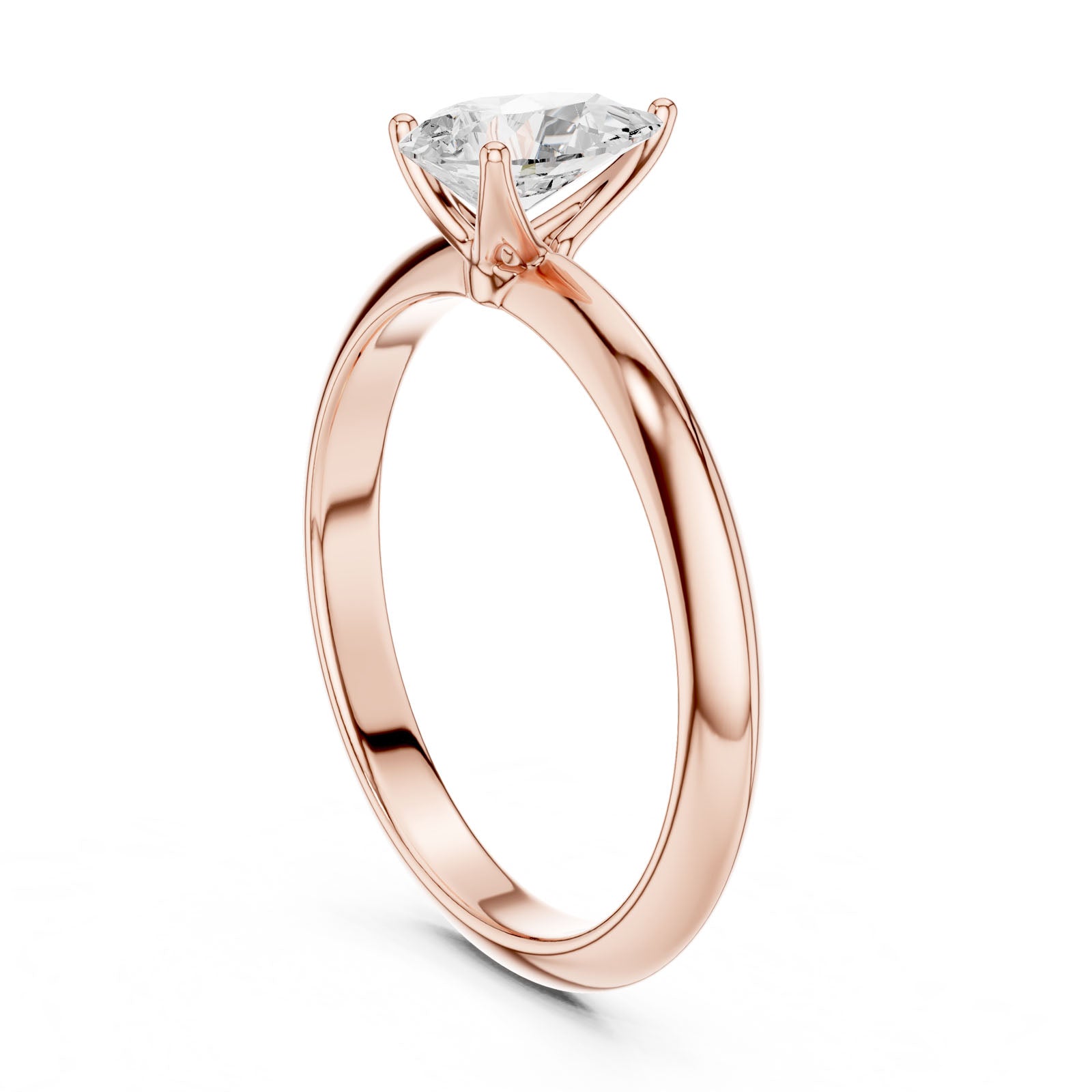 1.00 Ct. Pear Cut Diamond Solitaire Ring with Three-Prong Setting (DDLR-146-PE) 9